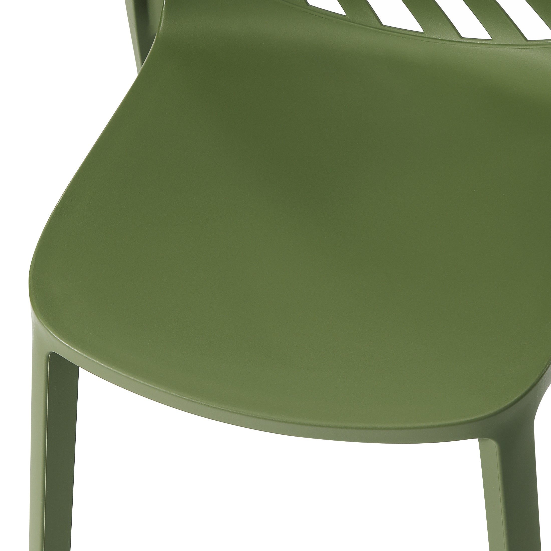 Sunshine Outdoor Modern Stackable Polypropylene Plastic Patio Bistro Dining Side Chairs (Set of 2)