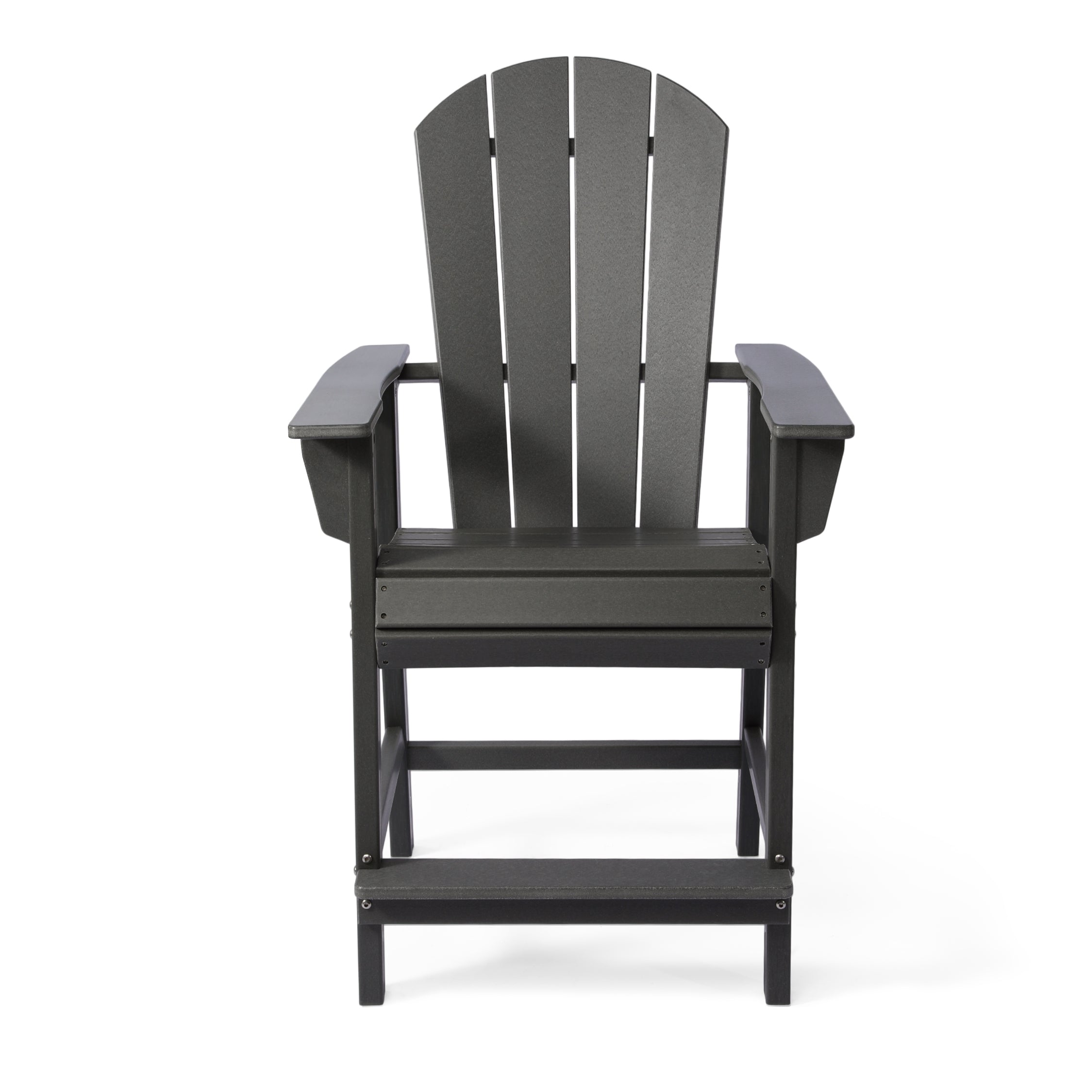 Paradise Outdoor HDPE  Tall Adirondack Counter Height Bar Chair With Cup Holder