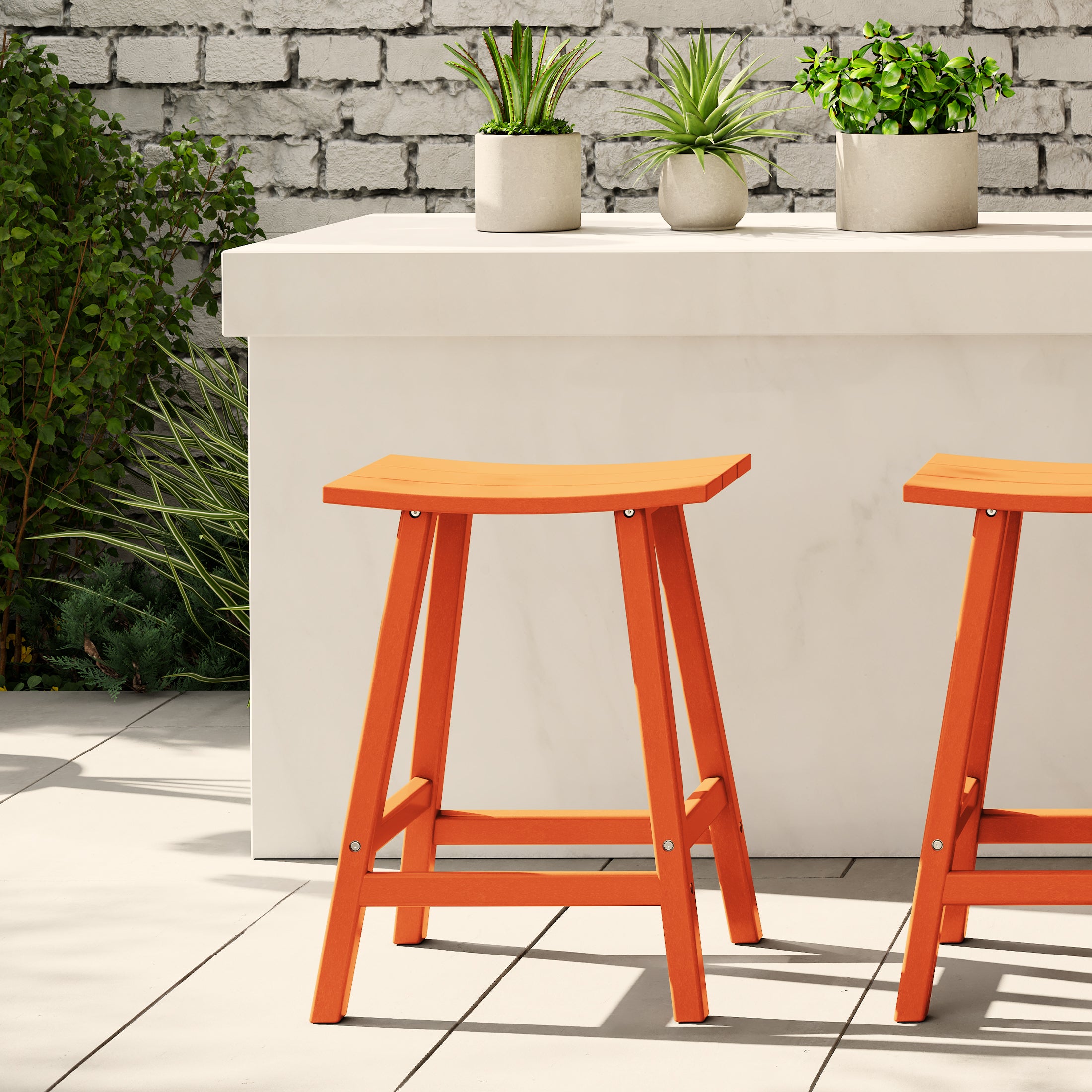 Paradise 24" height Outdoor / Patio Saddle bar stool