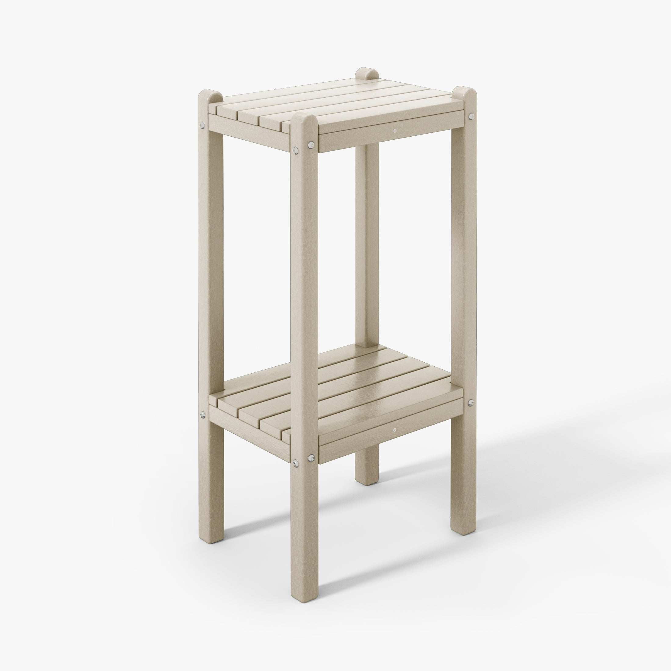 Paradise 36" Outdoor Adirondack HDPE 2-Tier Patio Side Table