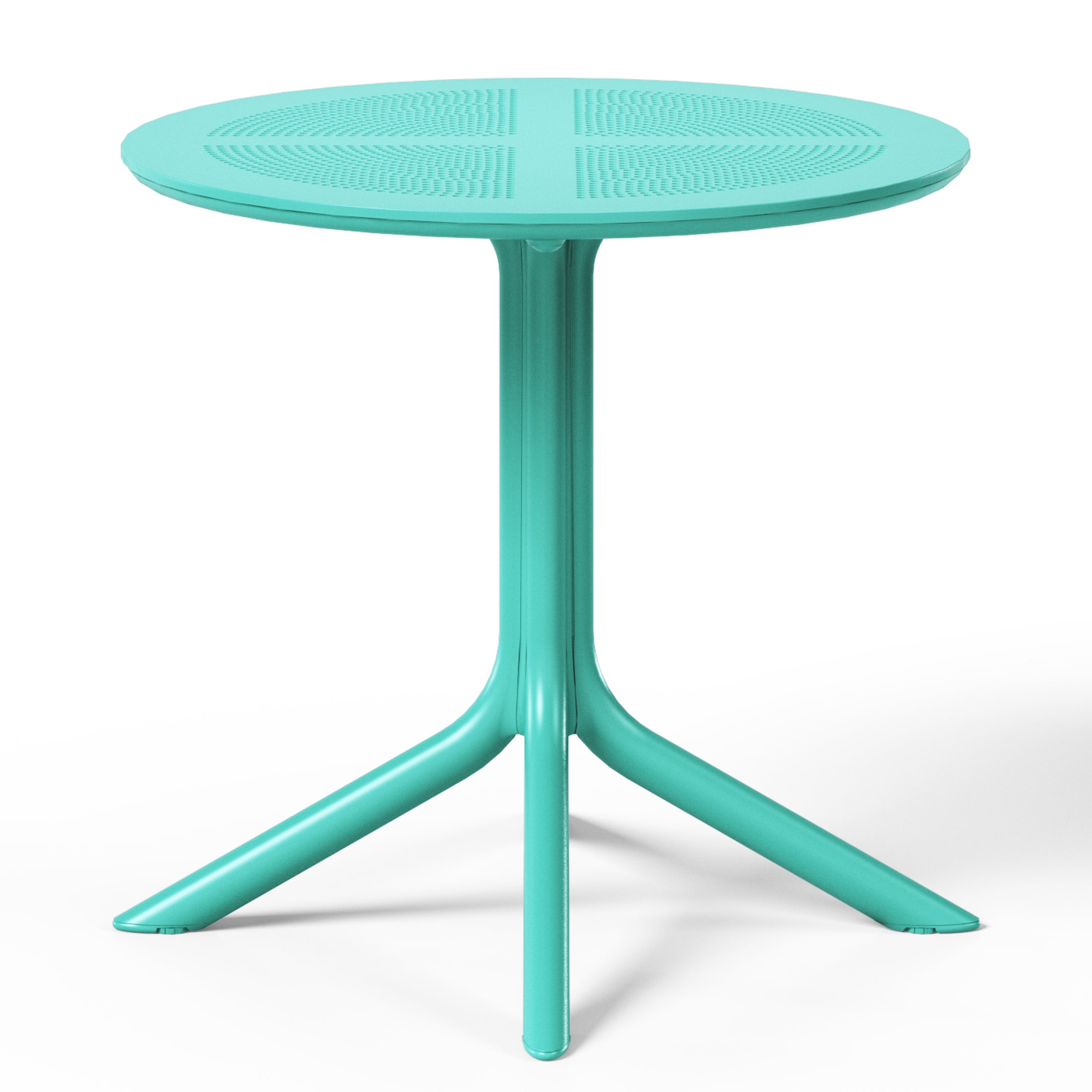 Sunshine Modern 5-Piece Resin Round Patio Dining Table Set with Stackable Patio Dining Chairs
