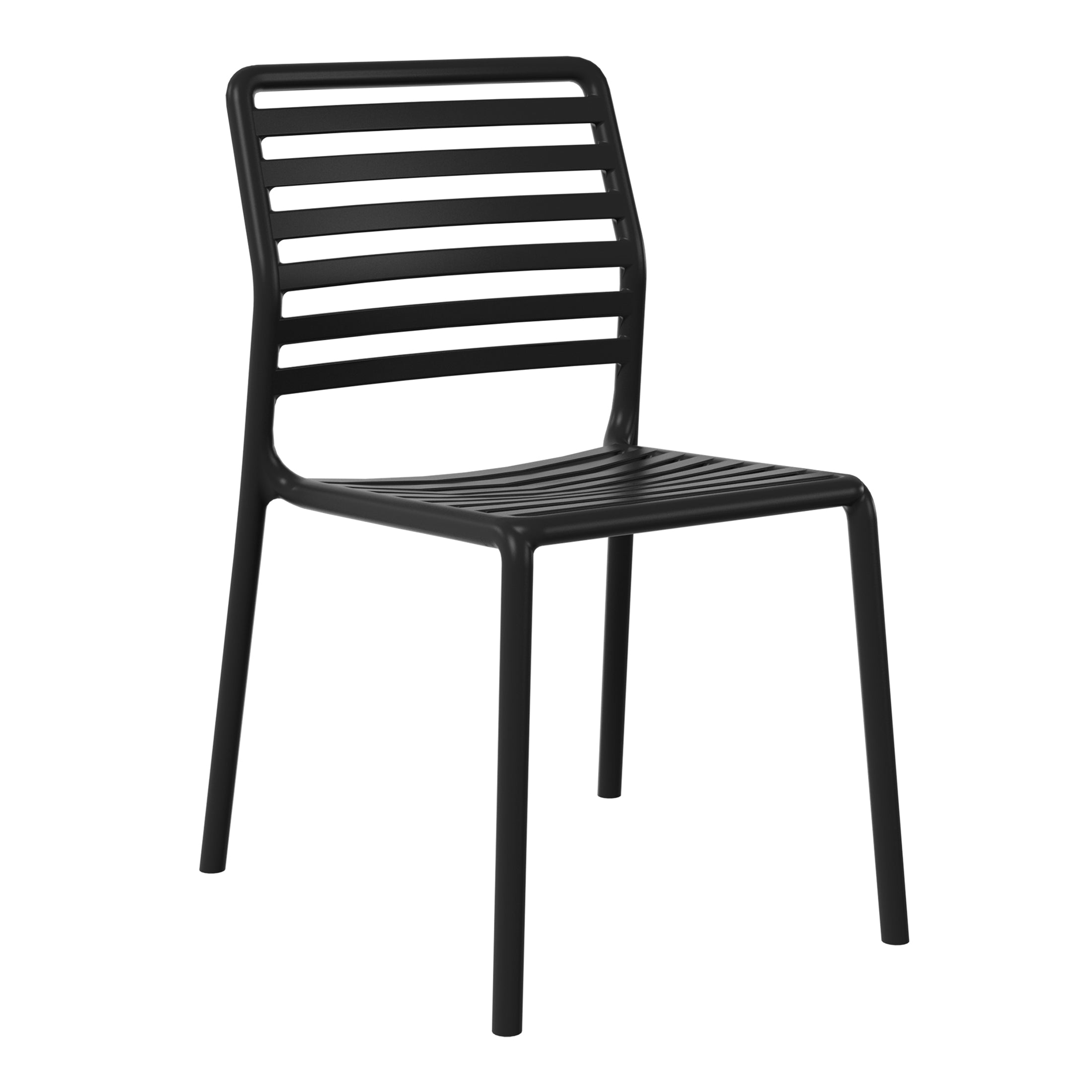 Sunshine Outdoor Stackable Polypropylene Plastic Resin Dining Side Chairs (Set of 2)