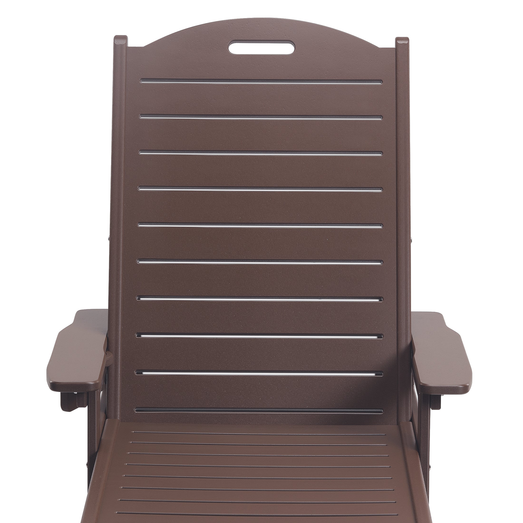 Lago Outdoor HDPE Patio Chaise Lounges With Wheels & Cup Holder (Set of 2)