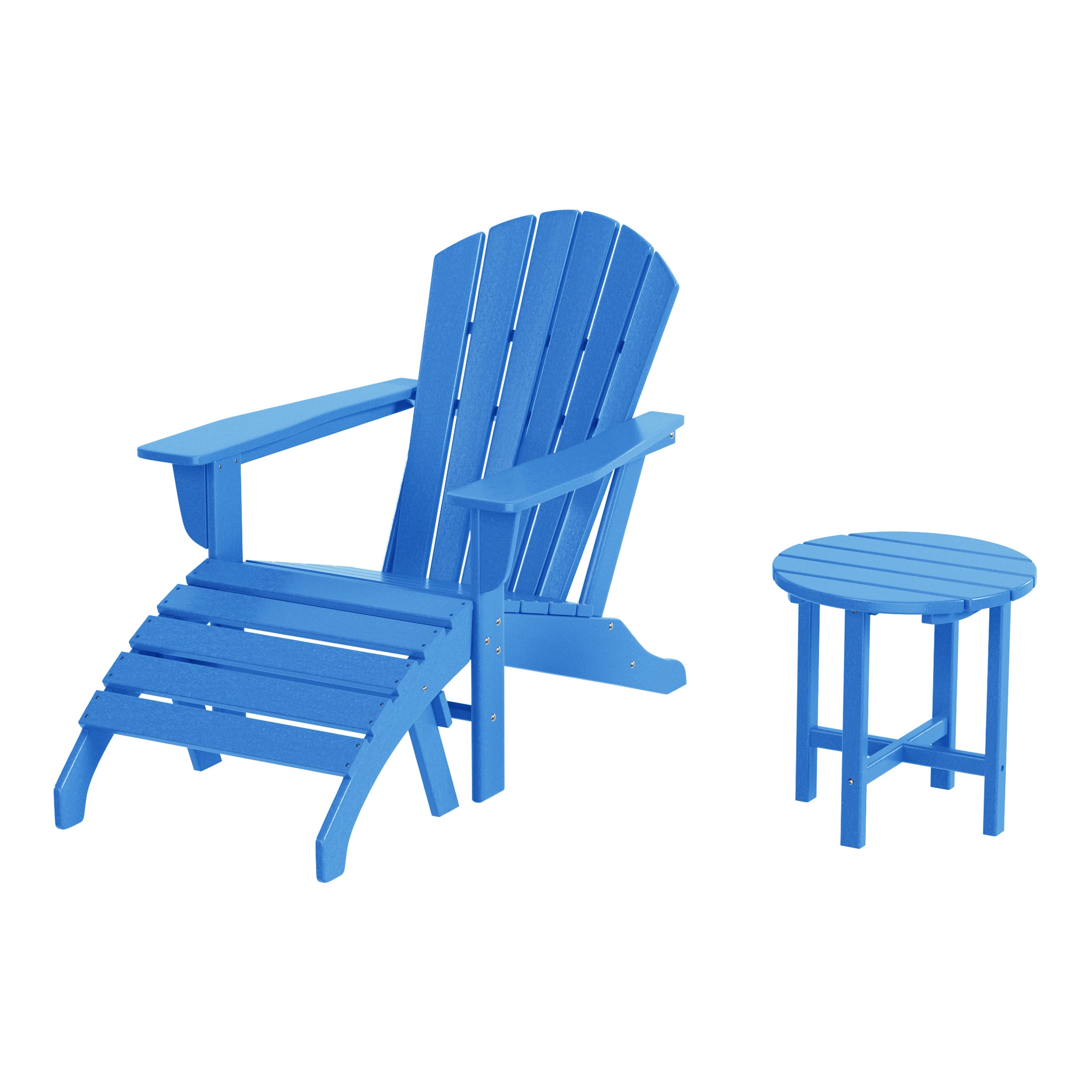 Portside Outdoor Adirondack Chair With Ottoman And Side Table 3-Piece Set