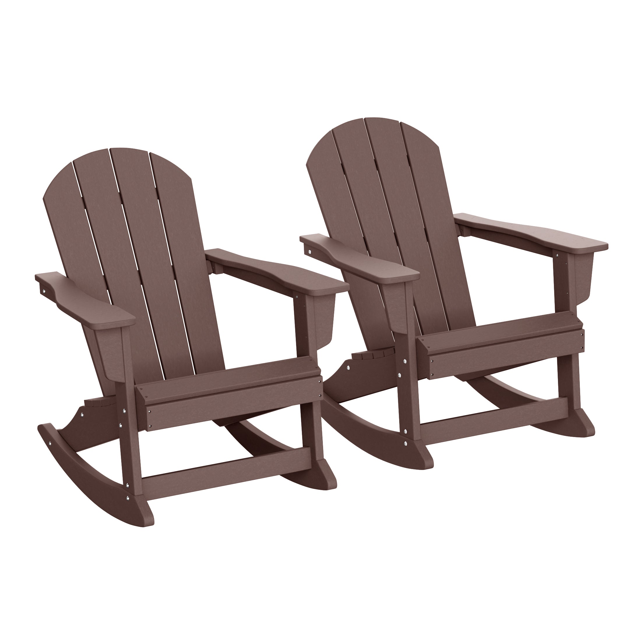 Paradise 2 piece set Outdoor / Patio Poly Adirondack rocking chairs ( 2 seater )