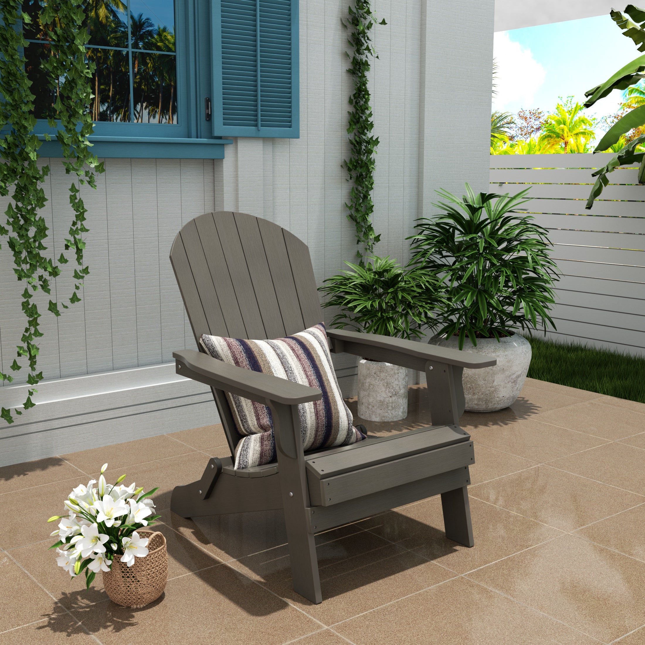 Florence HIPS Outdoor Patio Folding Adirondack Chair