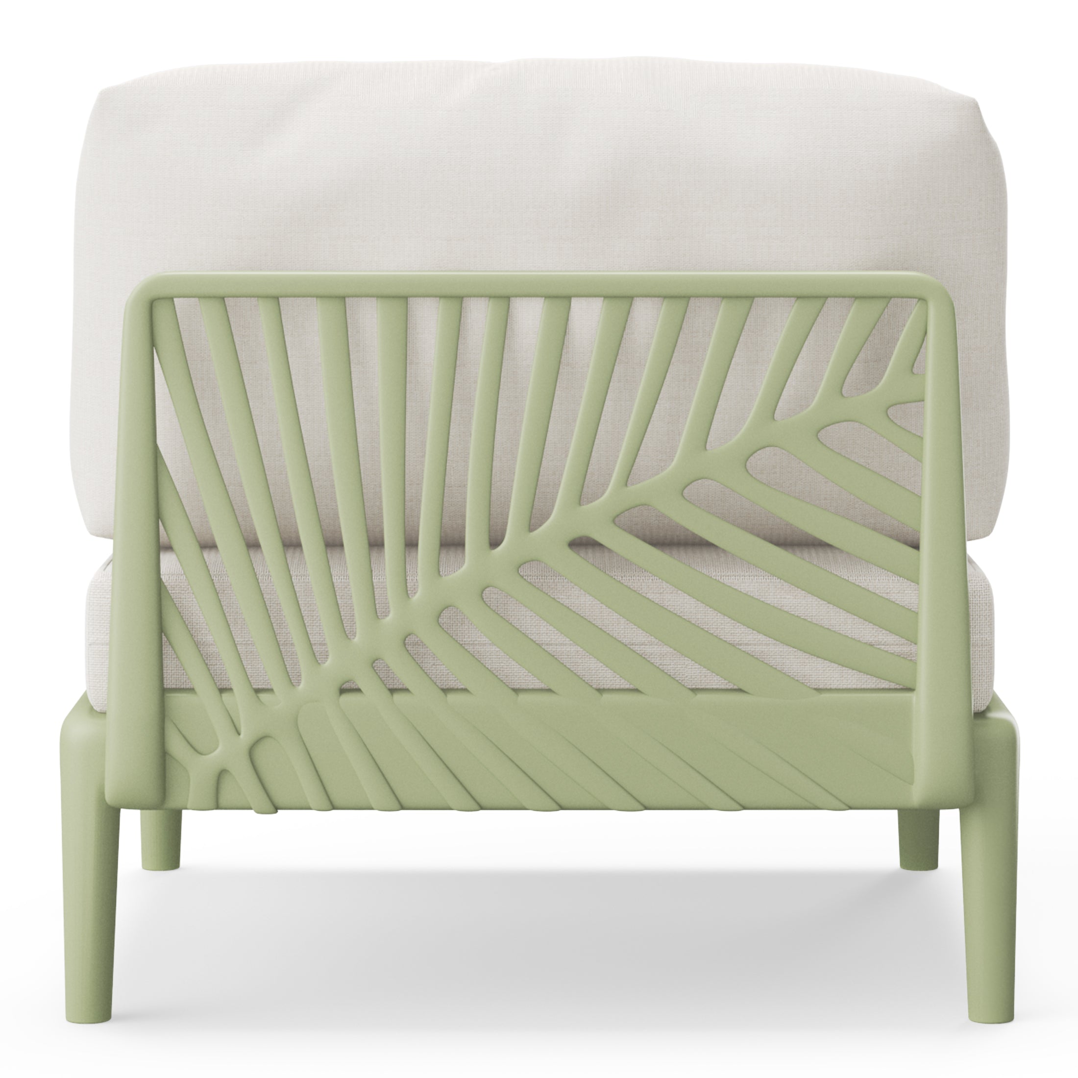 Sunshine Modern Outdoor Polypropylene Resin Deep Seating Armless Sectional