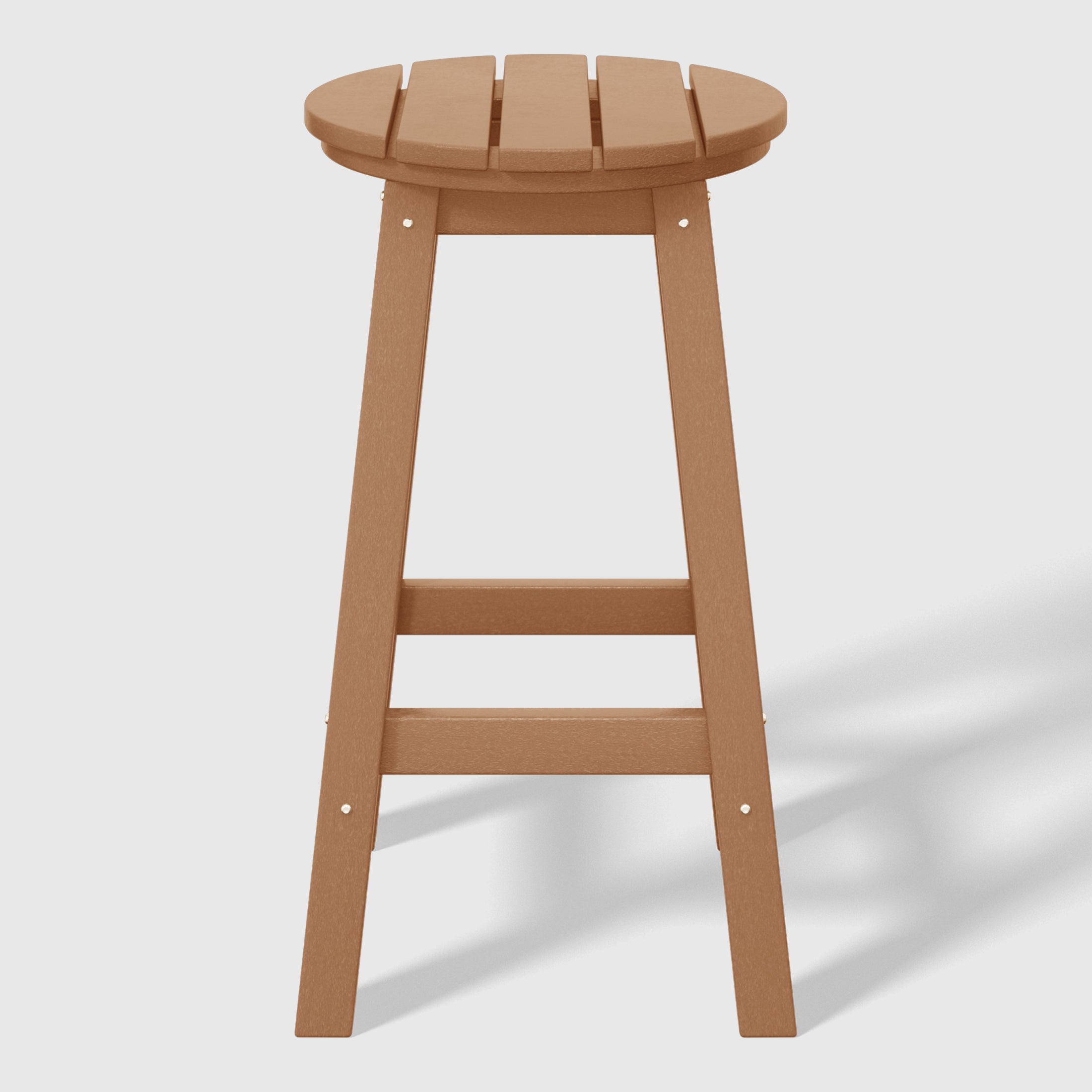 Paradise 24" HDPE Outdoor Patio Round Counter Height Bar Stool Set of 3