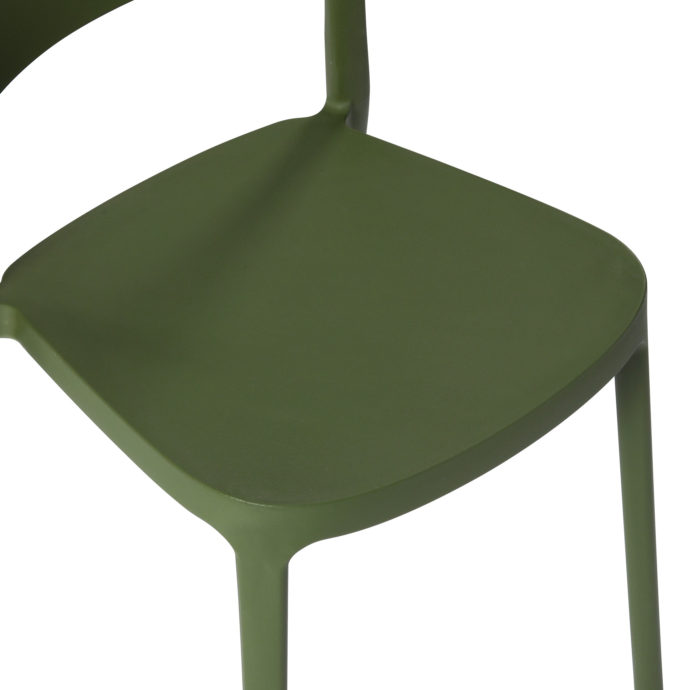 Sunshine Outdoor Modern Stackable Plastic Patio Dining Chairs (Set of 4)