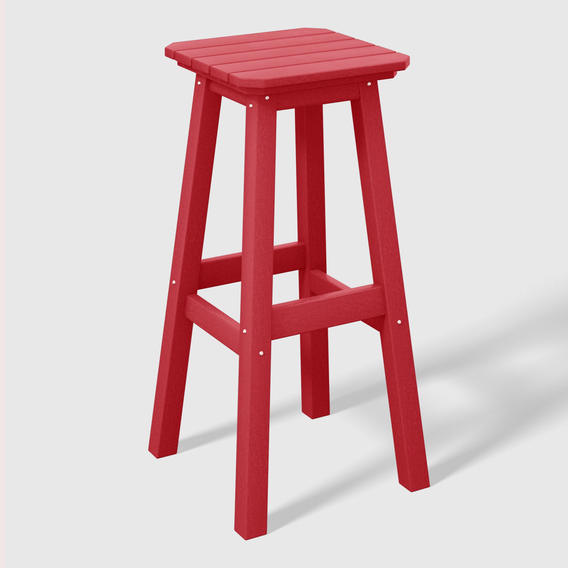 Paradise 29" HDPE Outdoor Patio Square Bar Stools (Set of 2)