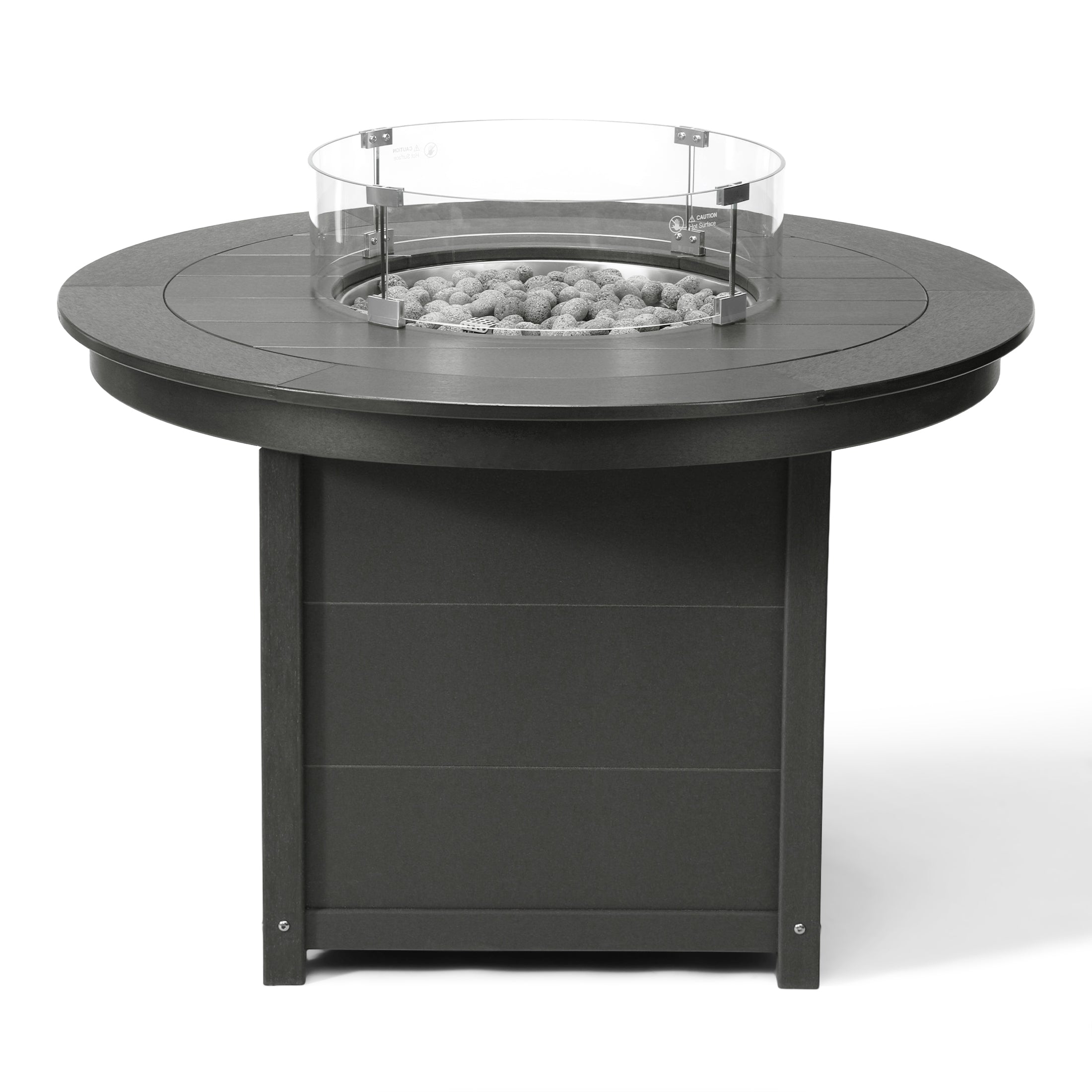 Sol 47" Modern Outdoor Patio Propane Gas Round Fire Pit Table