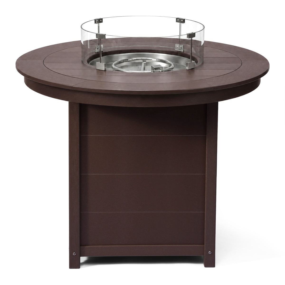Sol 47" Modern Outdoor Patio Propane Round Counter Height Fire Pit Table