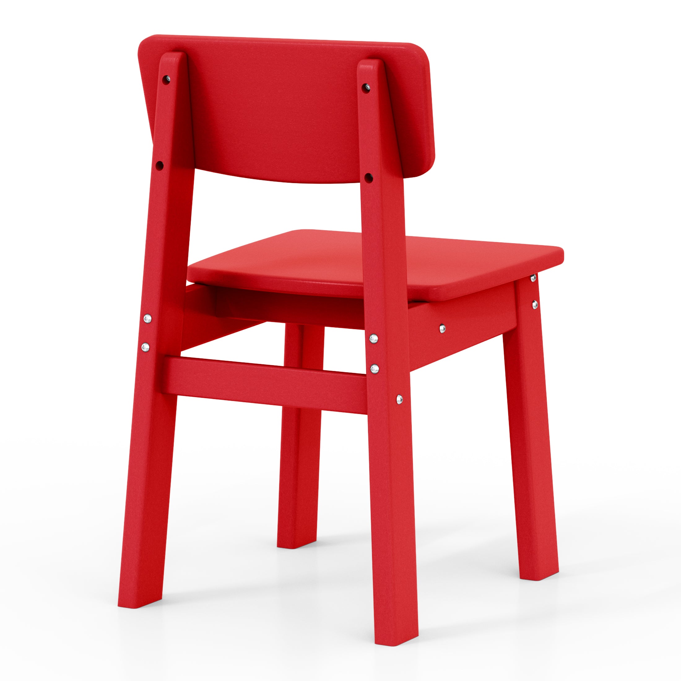 Little Explorers Outdoor HDPE Kids Modern Plastic Toddler Dining Chairs (Set of Two)