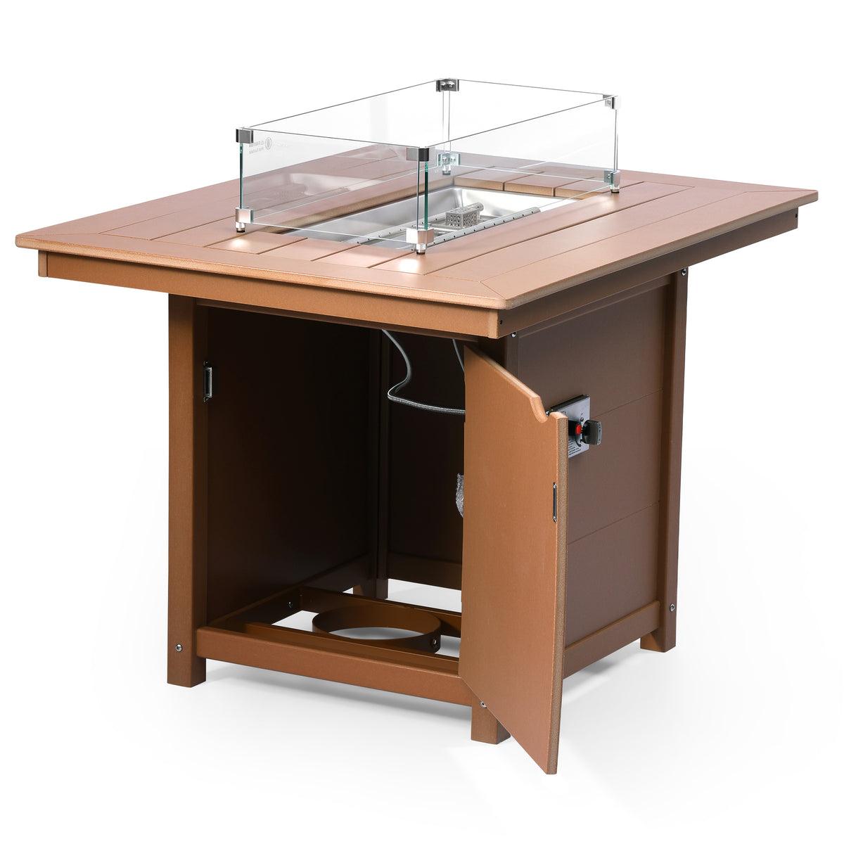 Sol 46" Modern Outdoor Patio Gas Propane Rectangular Fire Pit Table