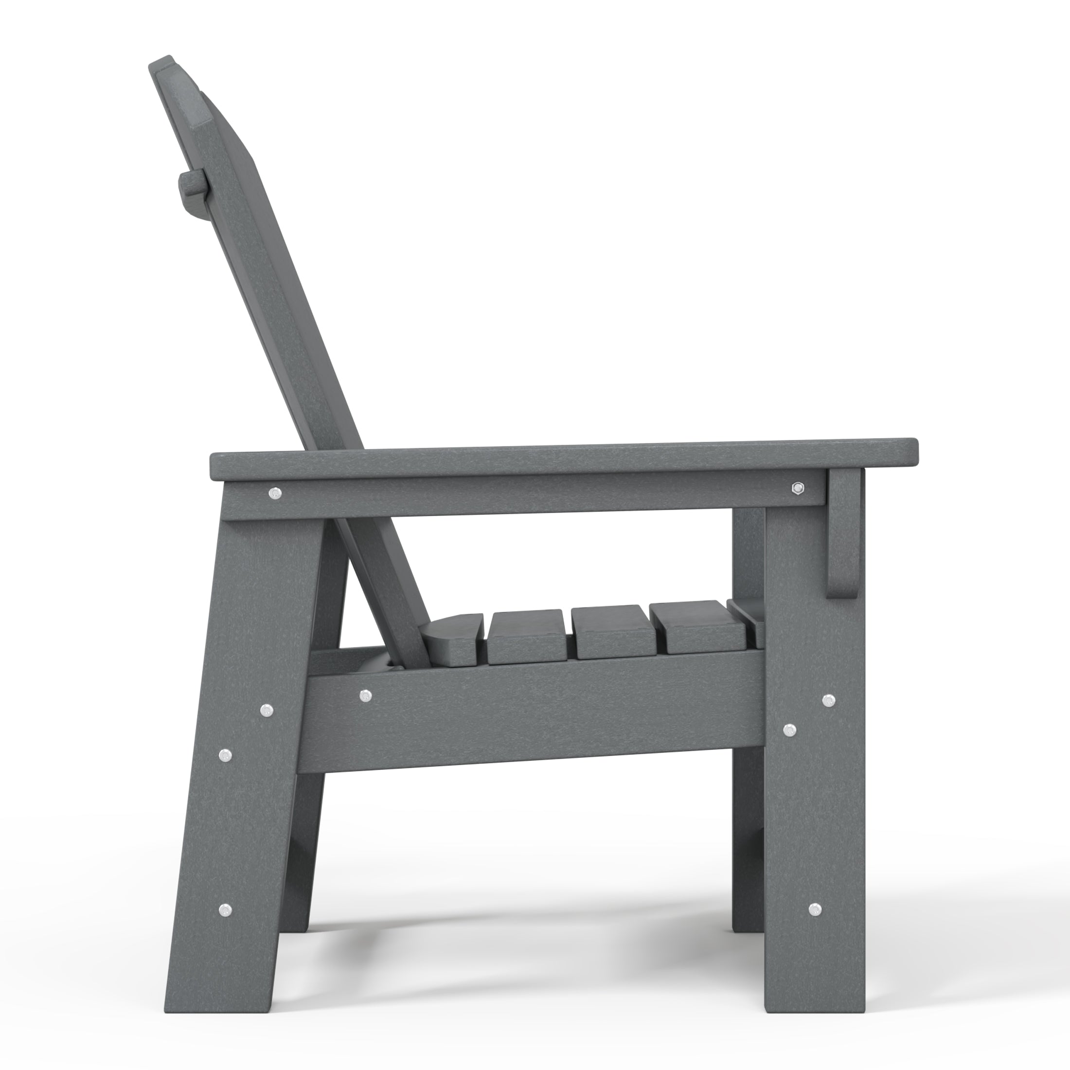 Paradise 2-Piece Kids Outdoor HDPE Adirondack Chair With Square Side Table Set