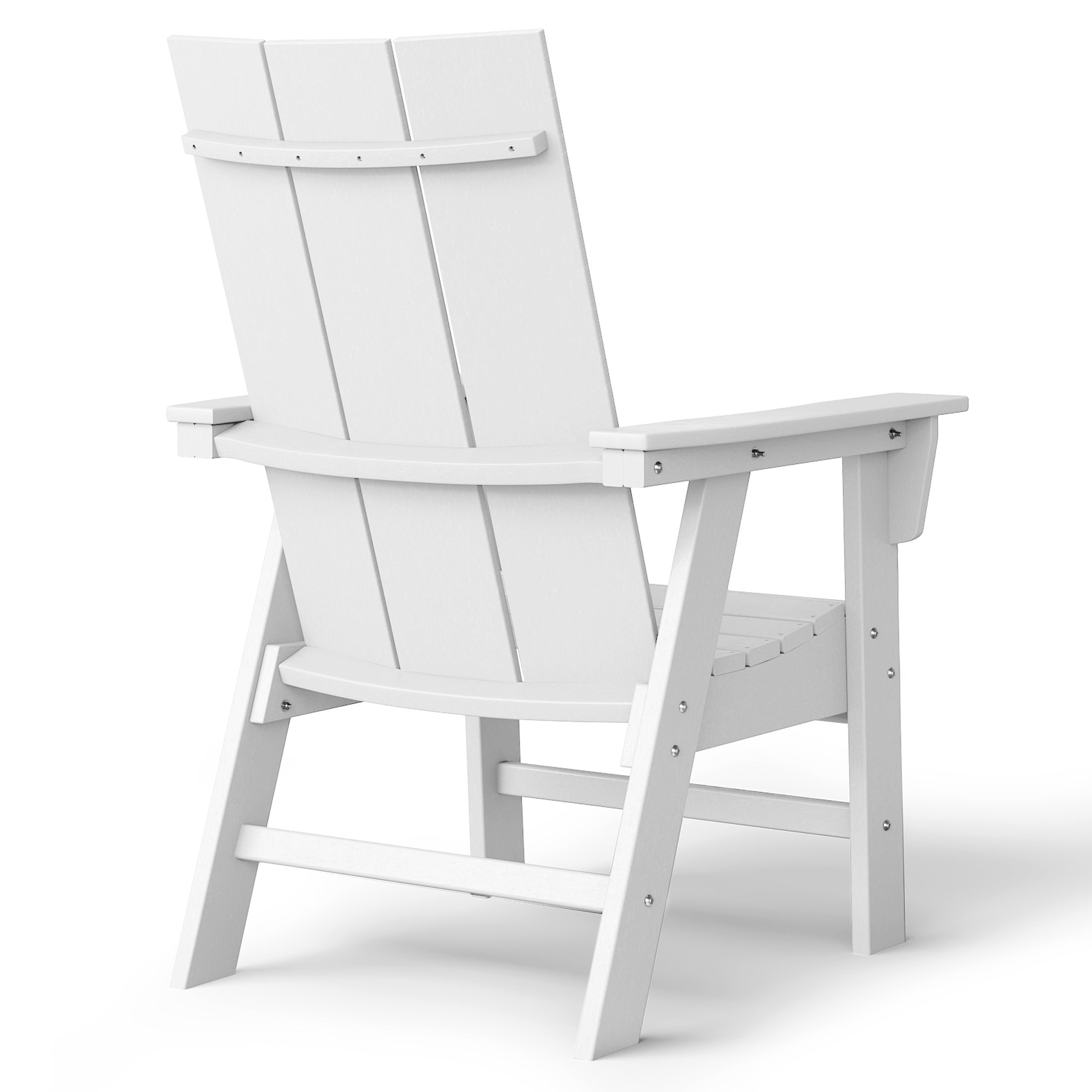Palms Outdoor Patio HDPE Plastic Modern Adirondack Dining Chairs (Set of 2)