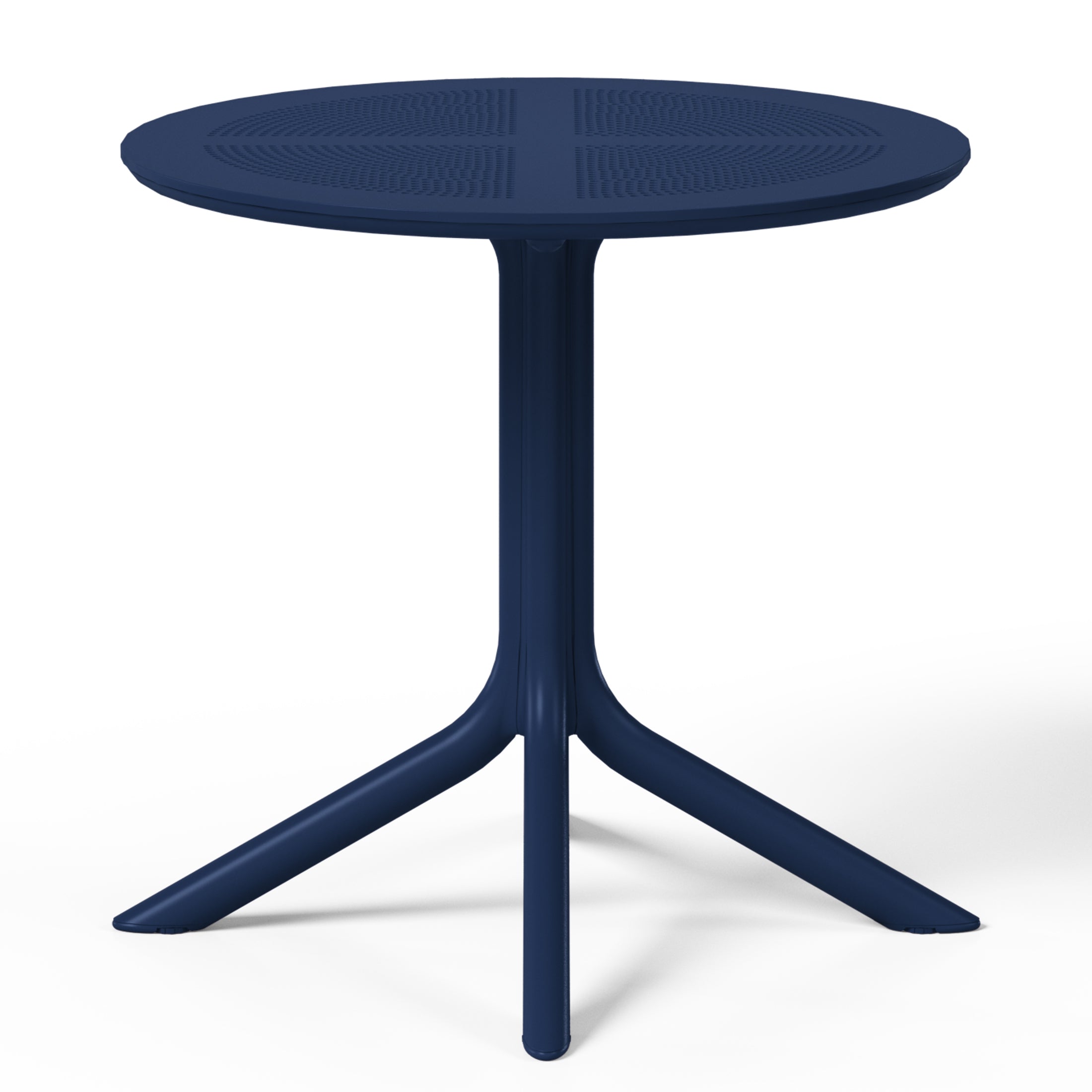Sunshine Modern 5-Piece Resin Round Patio Dining Table Set with Stackable Patio Dining Chairs