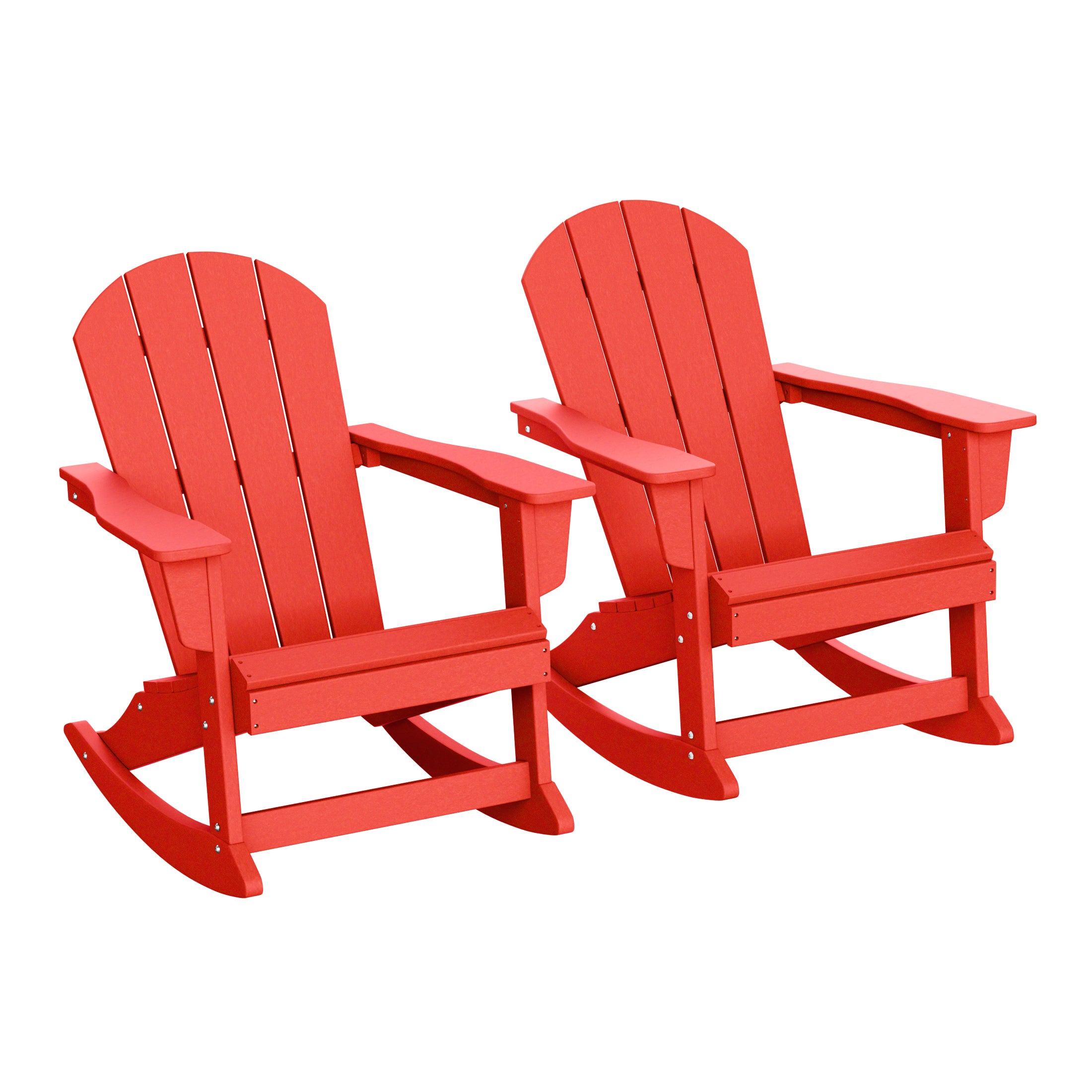 Paradise 2 piece set Outdoor / Patio Poly Adirondack rocking chairs ( 2 seater )