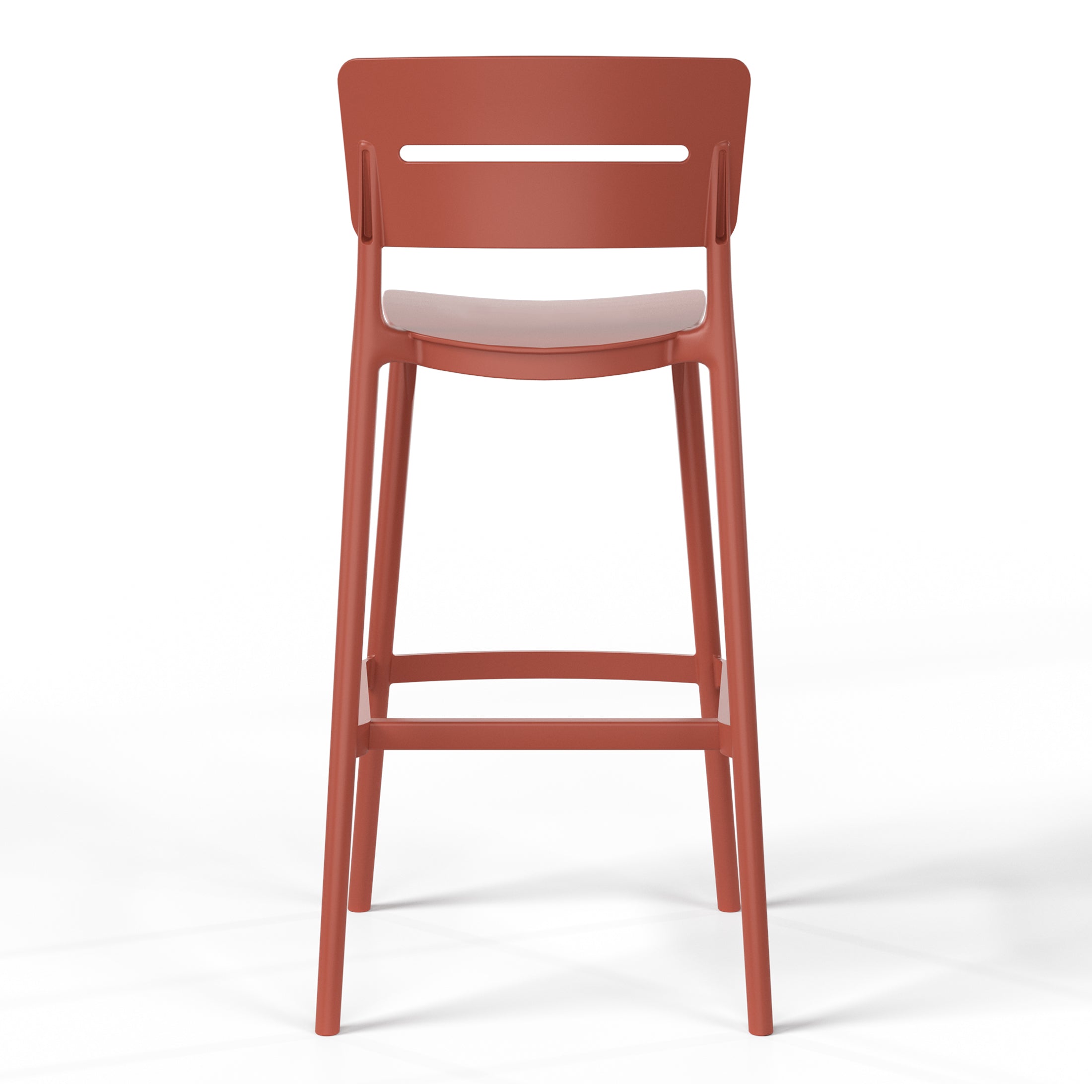 Sunshine Stackable Polypropylene Resin Plastic Outdoor Patio Bar Stools (Set of 2)