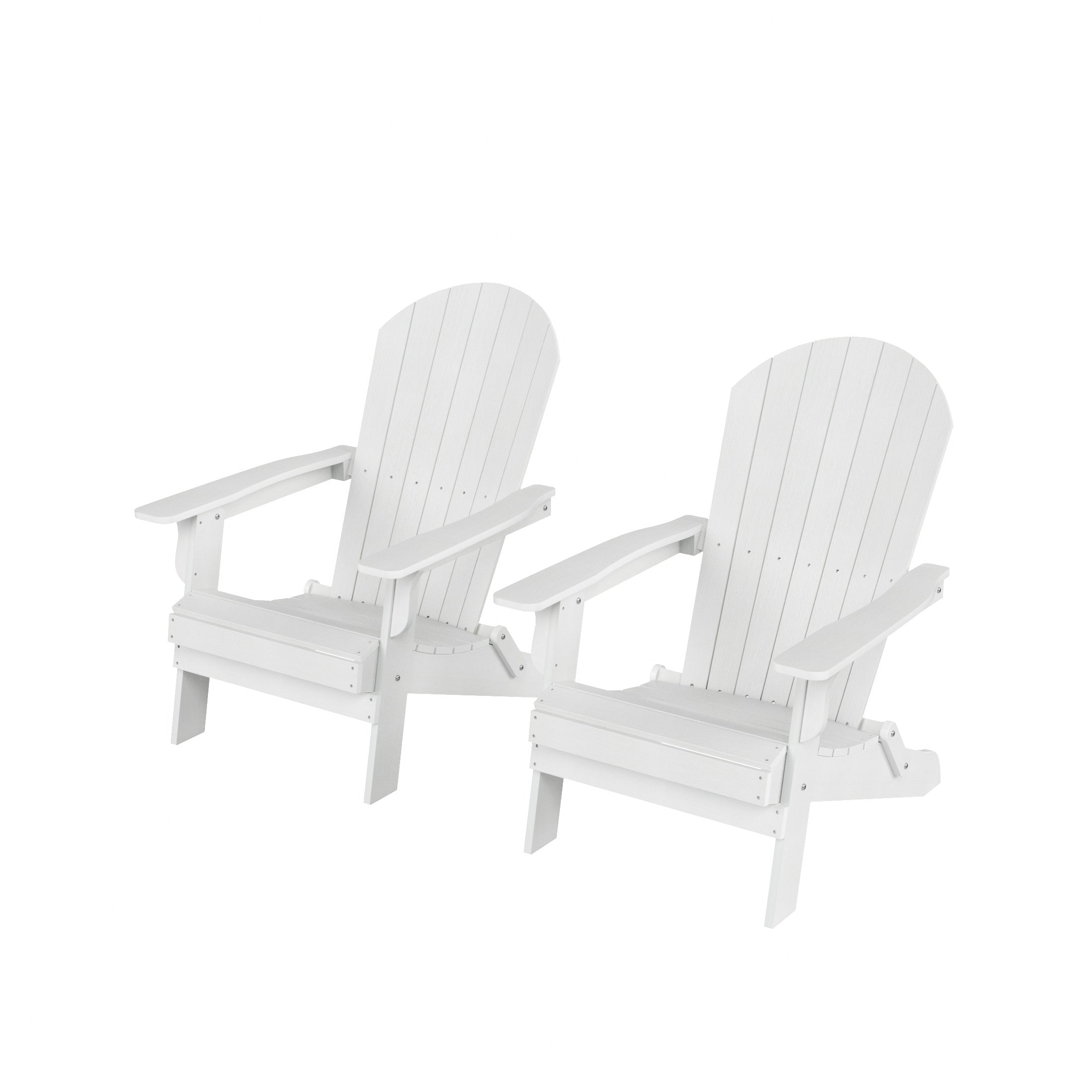 Florence HIPS Outdoor Folding Adirondack Seashell Chair (Set of 2)
