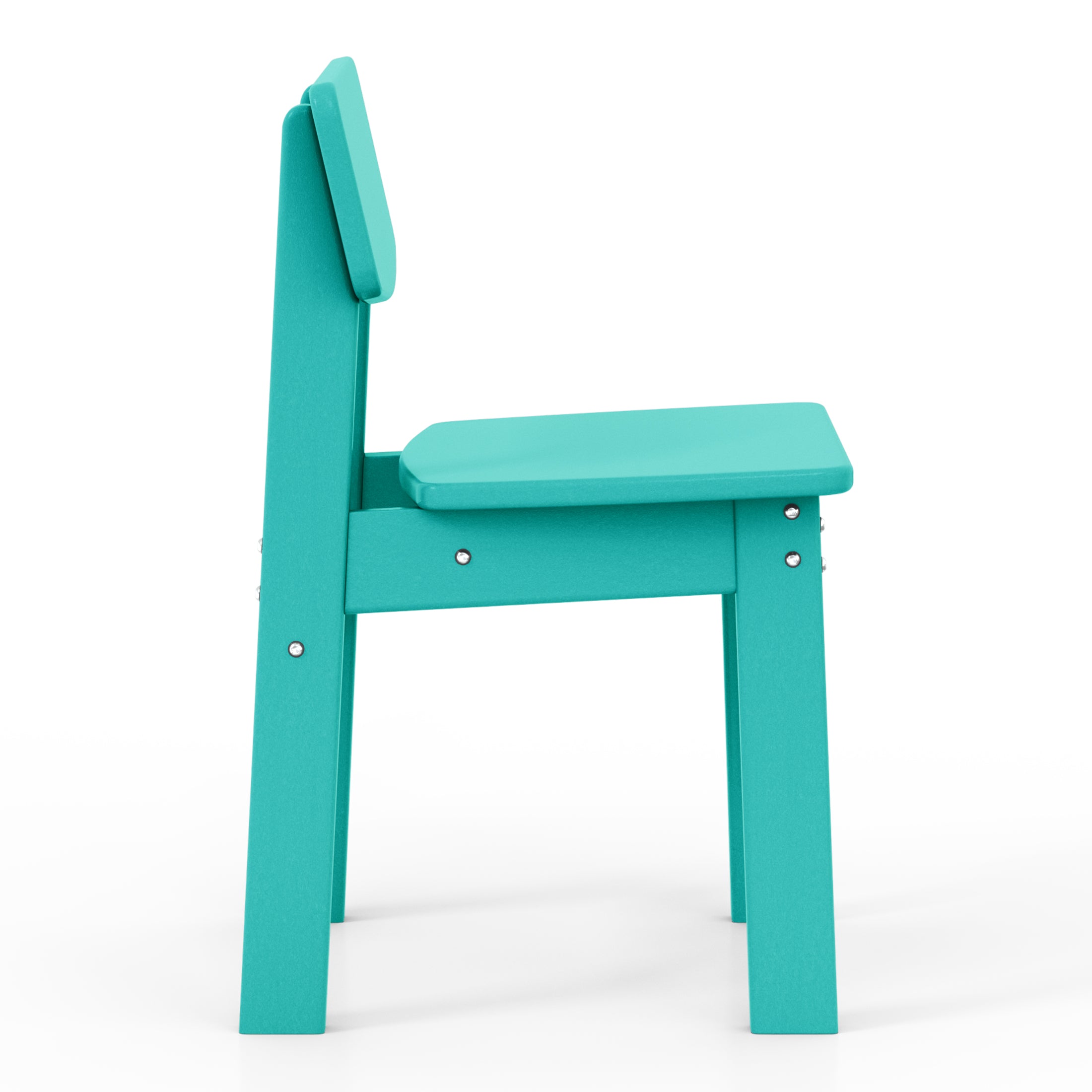 Little Explorers Outdoor HDPE Kids Modern Plastic Toddler Dining Chairs (Set of Two)