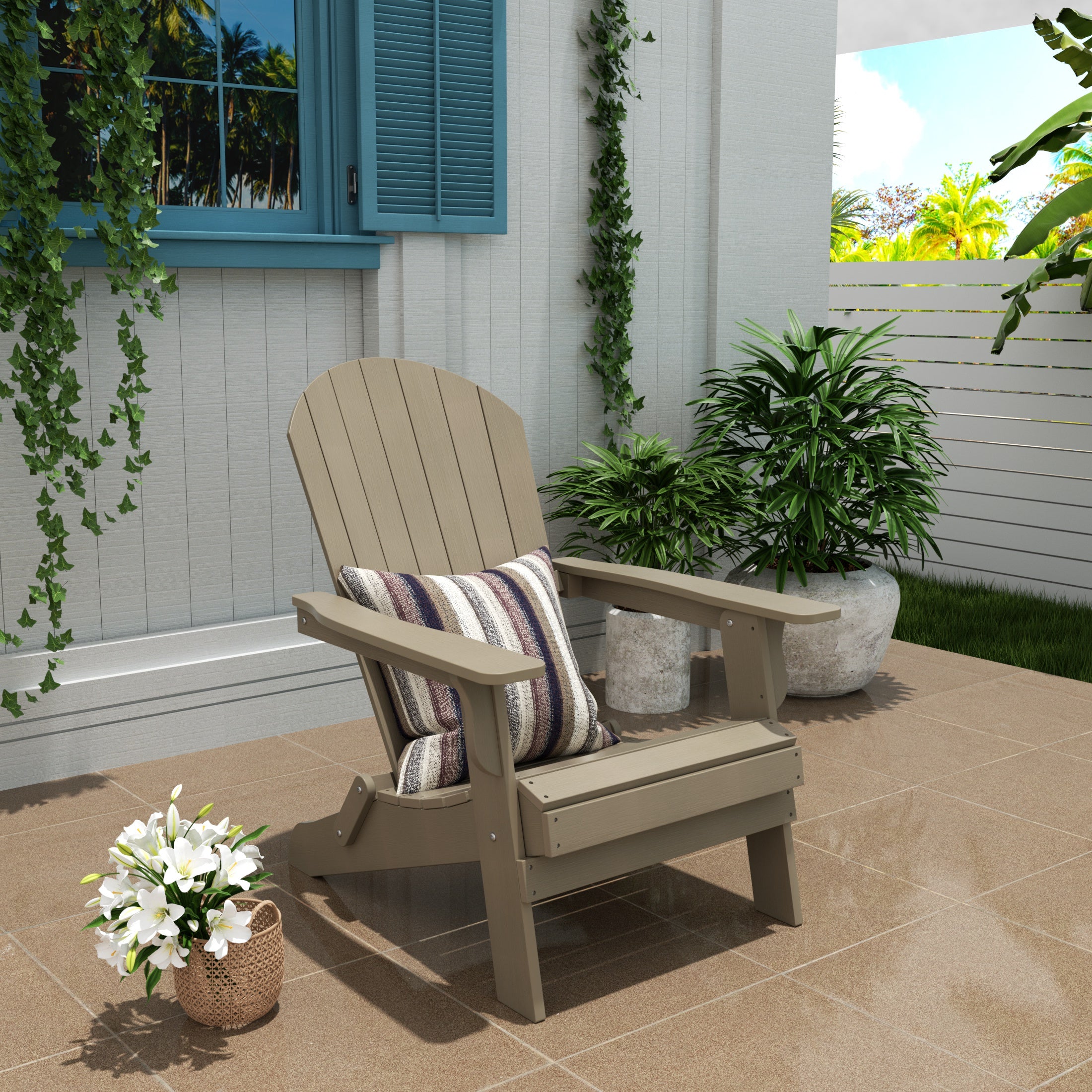 Florence HIPS Outdoor Patio Folding Adirondack Chair