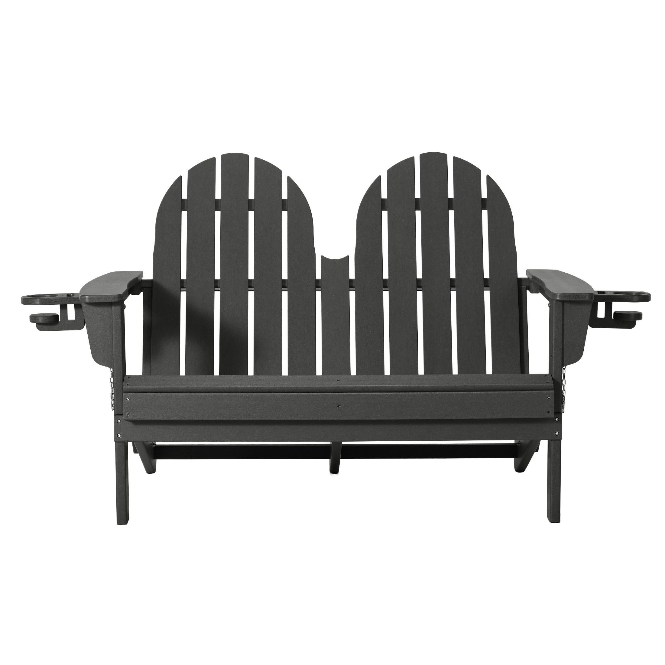 Savannah Outdoor Patio 49" HDPE Folding Adirondack Garden Bench