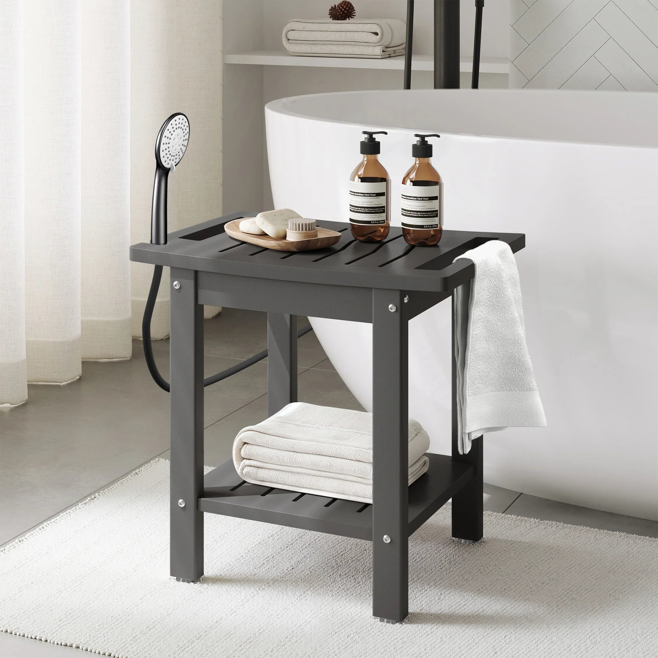 Ventura HDPE Poly Plastic Waterproof Bathroom Shower Bench