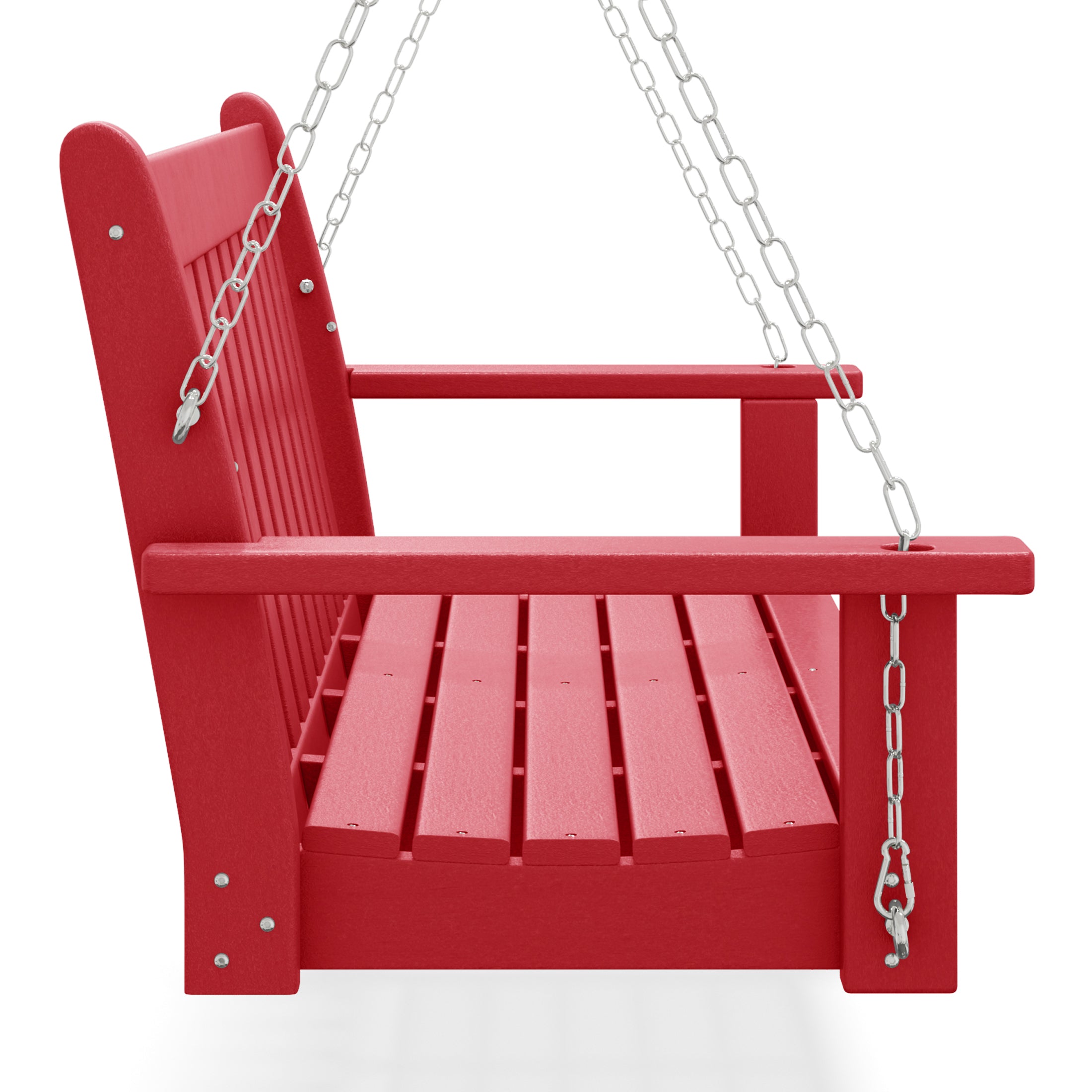 Paradise Outdoor Patio HDPE Hanging Front Porch Swing Bench