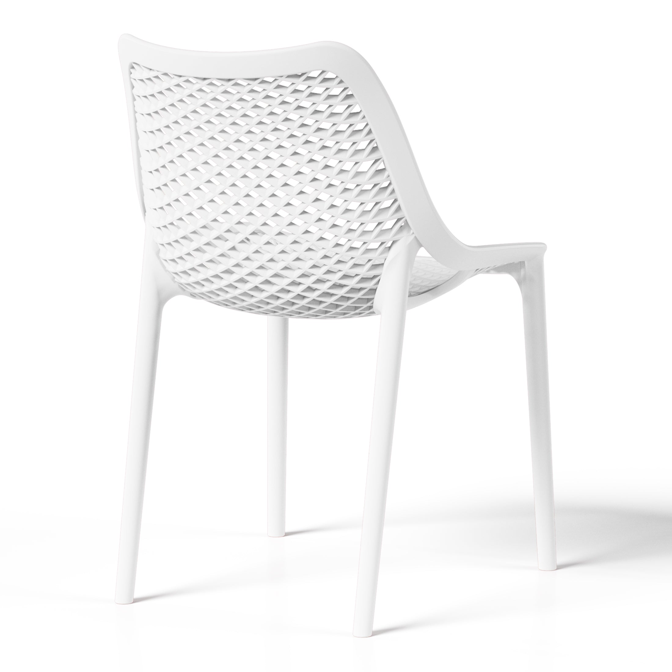 Sunshine Outdoor Stackable Modern Plastic Dining Chairs (Set of 2