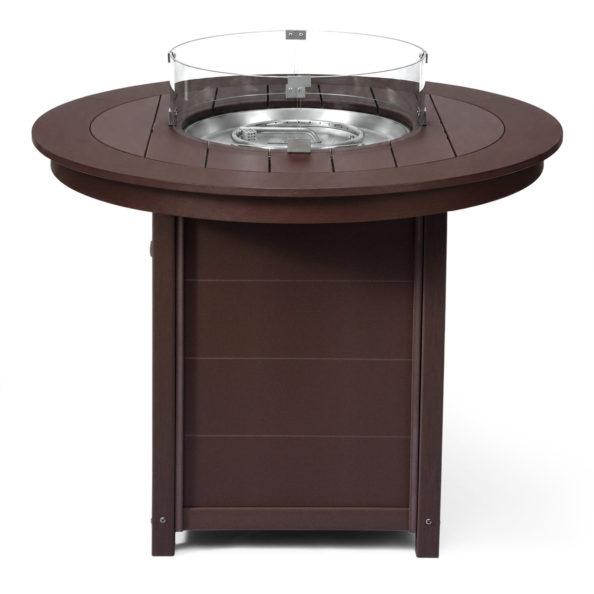 Sol 47" Modern Outdoor Patio Propane Round Counter Height Fire Pit Table