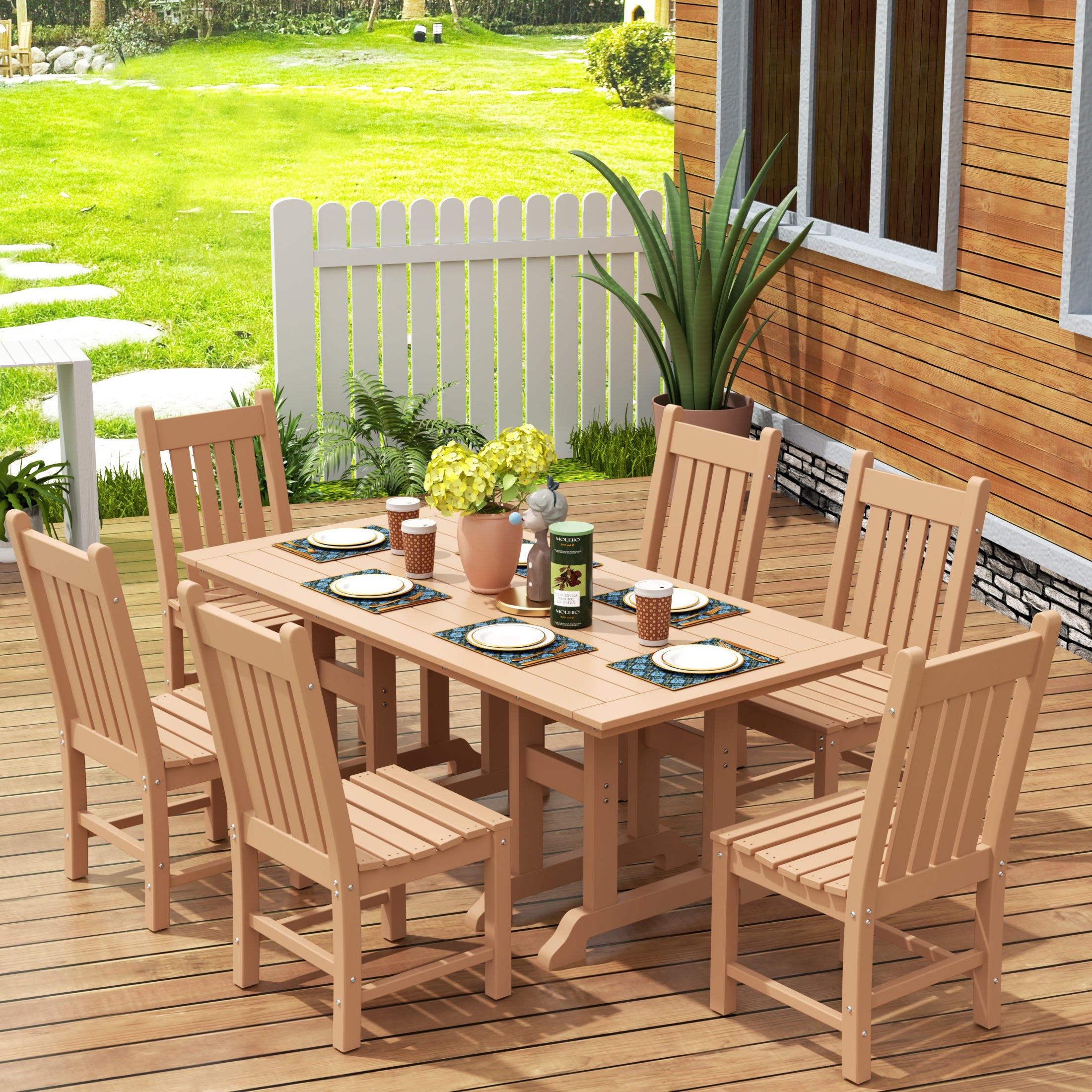 Paradise 7 Piece Outdoor Patio Dining Set Outdoor Table and Chair Set