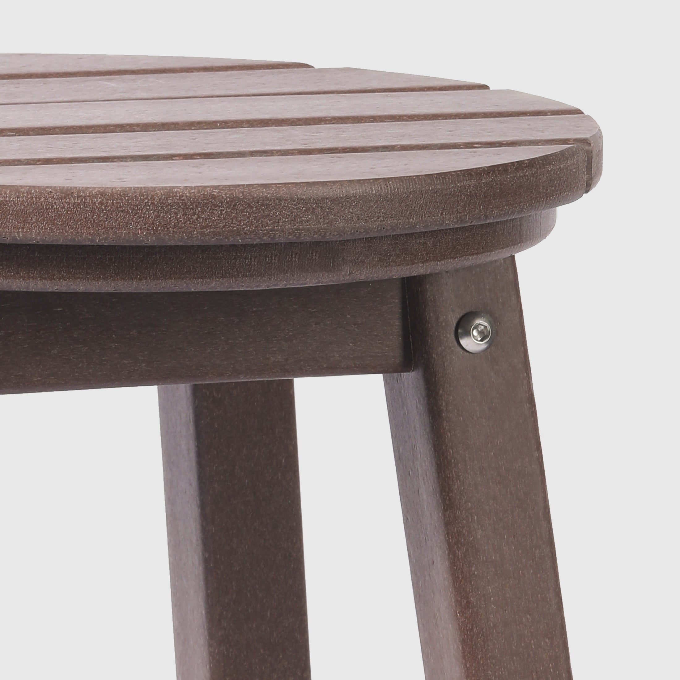 Paradise 24" HDPE Outdoor Patio Round Counter Height Bar Stool Set of 2