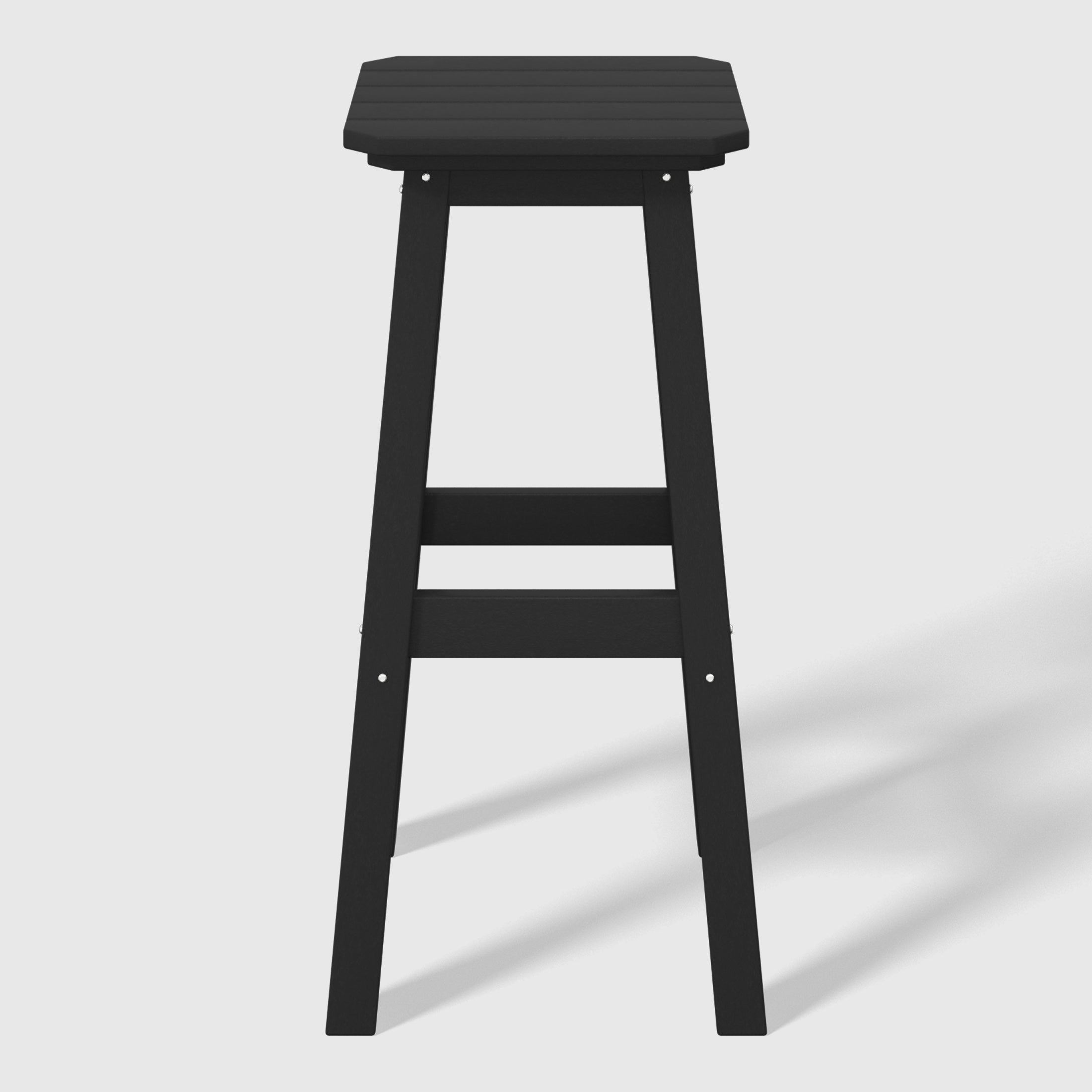 Paradise 29" HDPE Outdoor Patio Square Backless Bar Stool