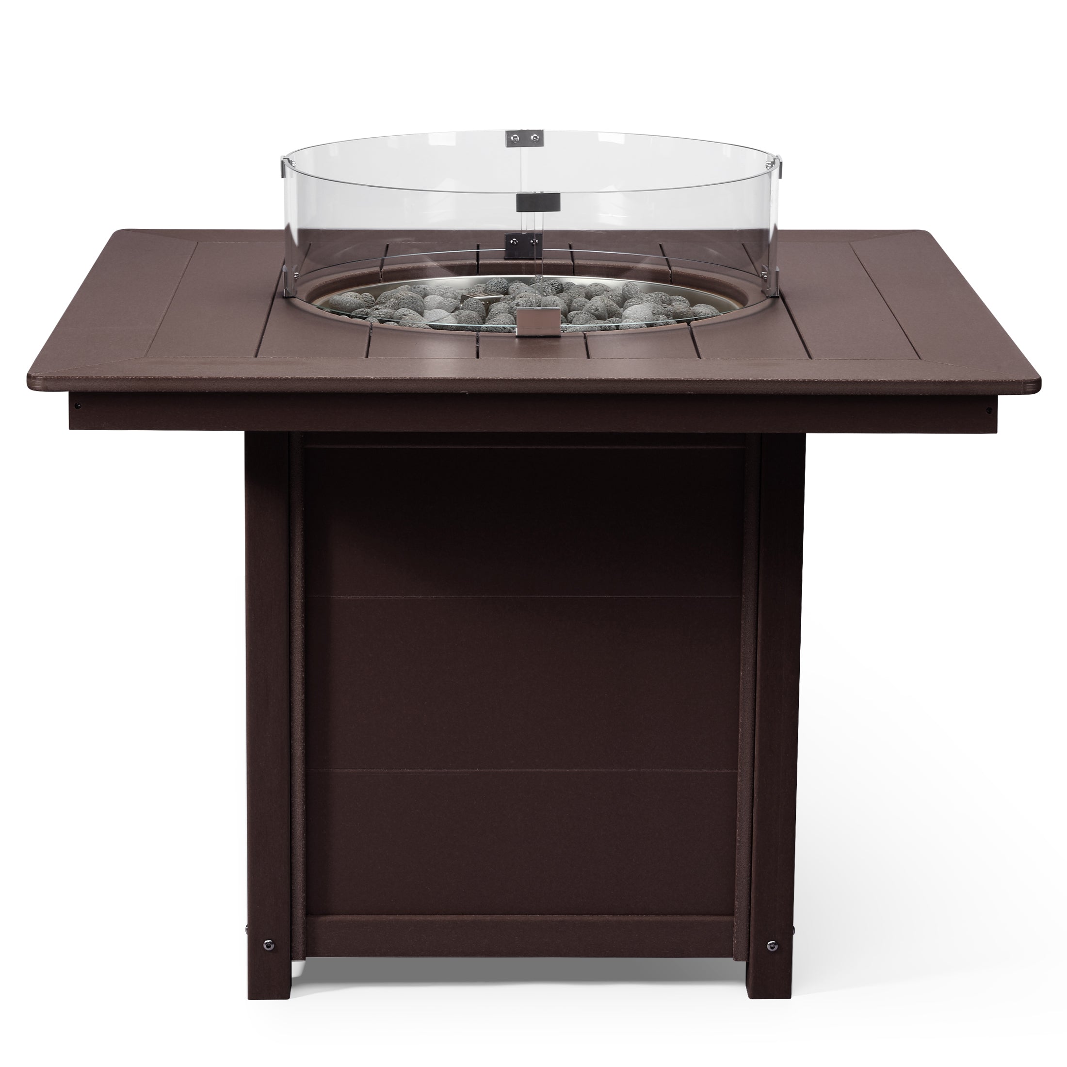 Sol Modern Outdoor Patio Propane 42" Square Fire Pit Table