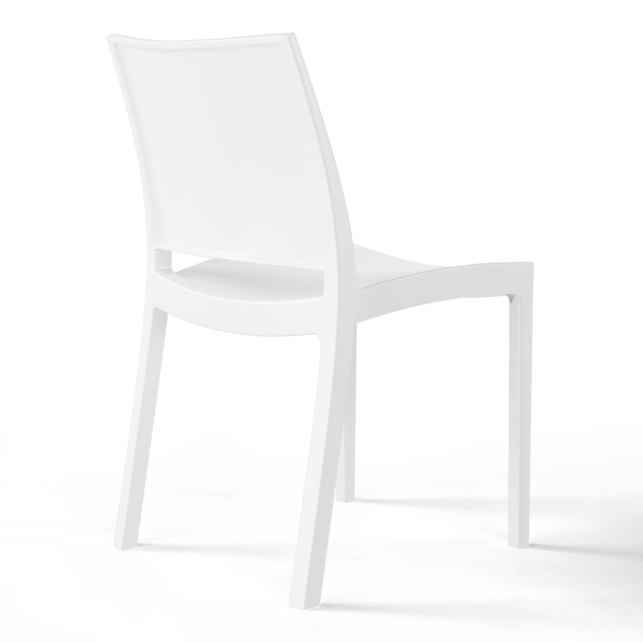 Sunshine Modern Polypropylene Stackable Plastic Patio Dining Chair (Set of 2)