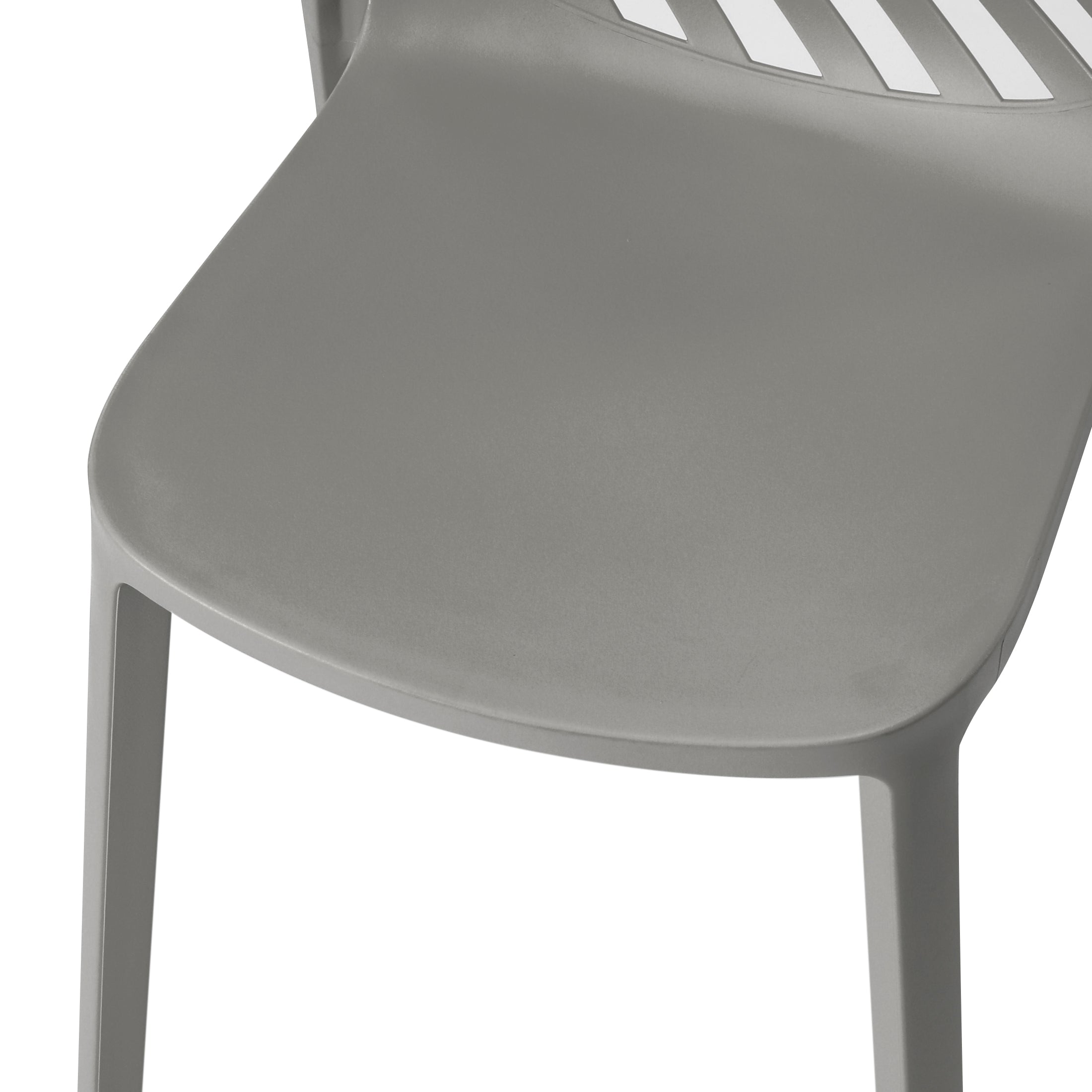Sunshine Outdoor Modern Stackable Polypropylene Plastic Patio Bistro Dining Side Chairs (Set of 2)