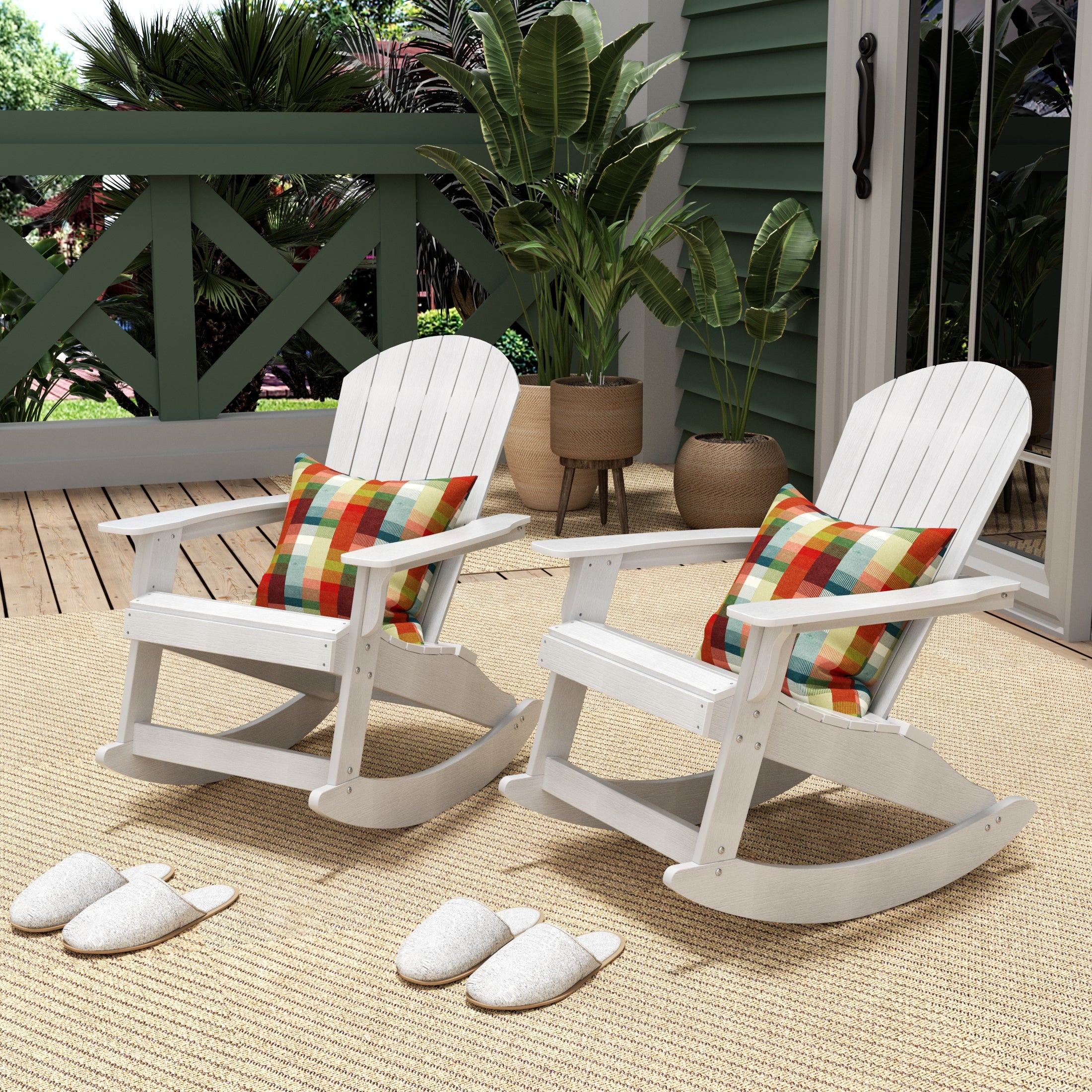 Florence HIPS Outdoor Rocking Adirondack Chair (Set of 2)