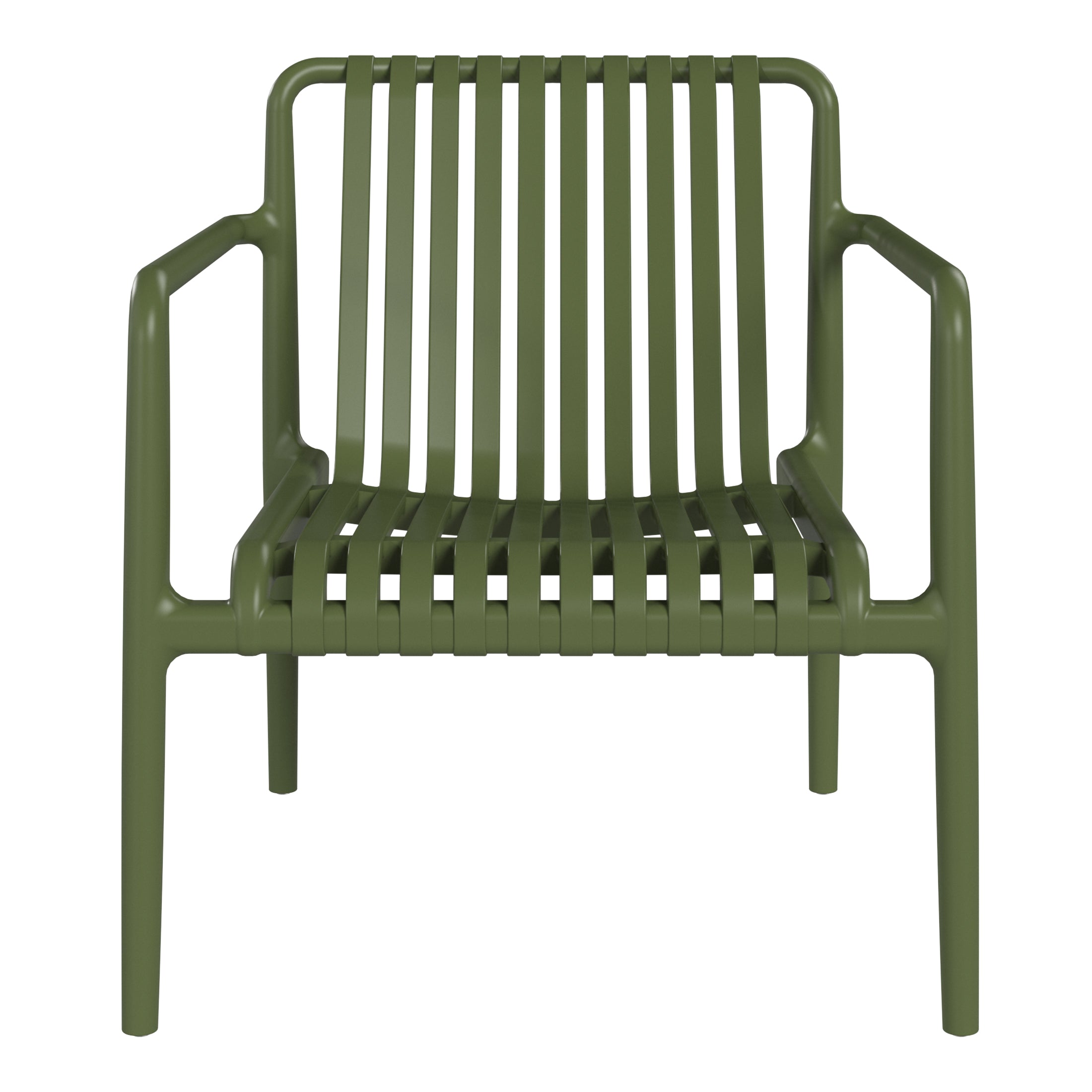 Sunshine Outdoor Modern Stackable Plastic Patio Club Armchairs (Set of 2)