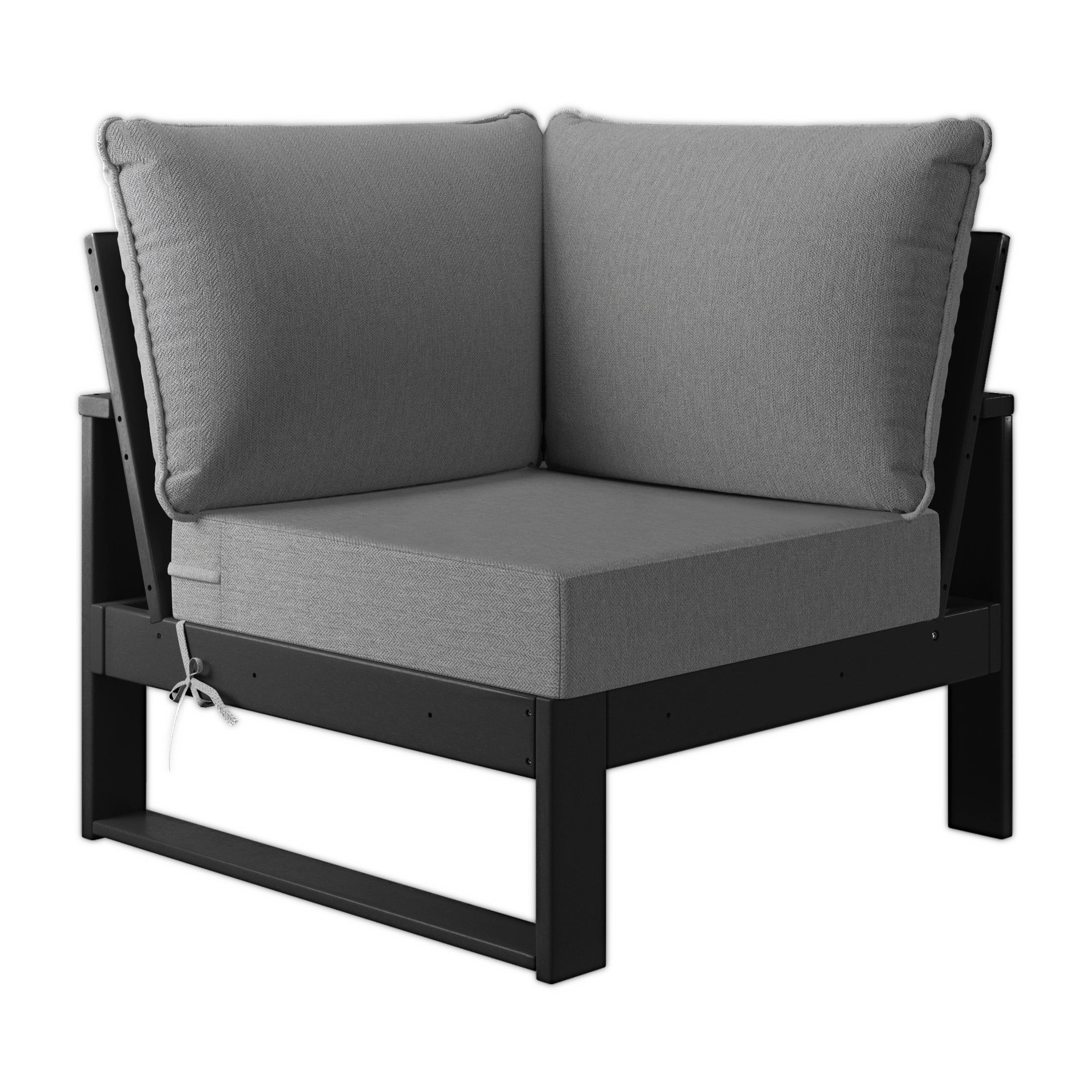 Rockaway Outdoor 4-Piece HDPE L-Shaped Modular Patio Sofa Furniture Set