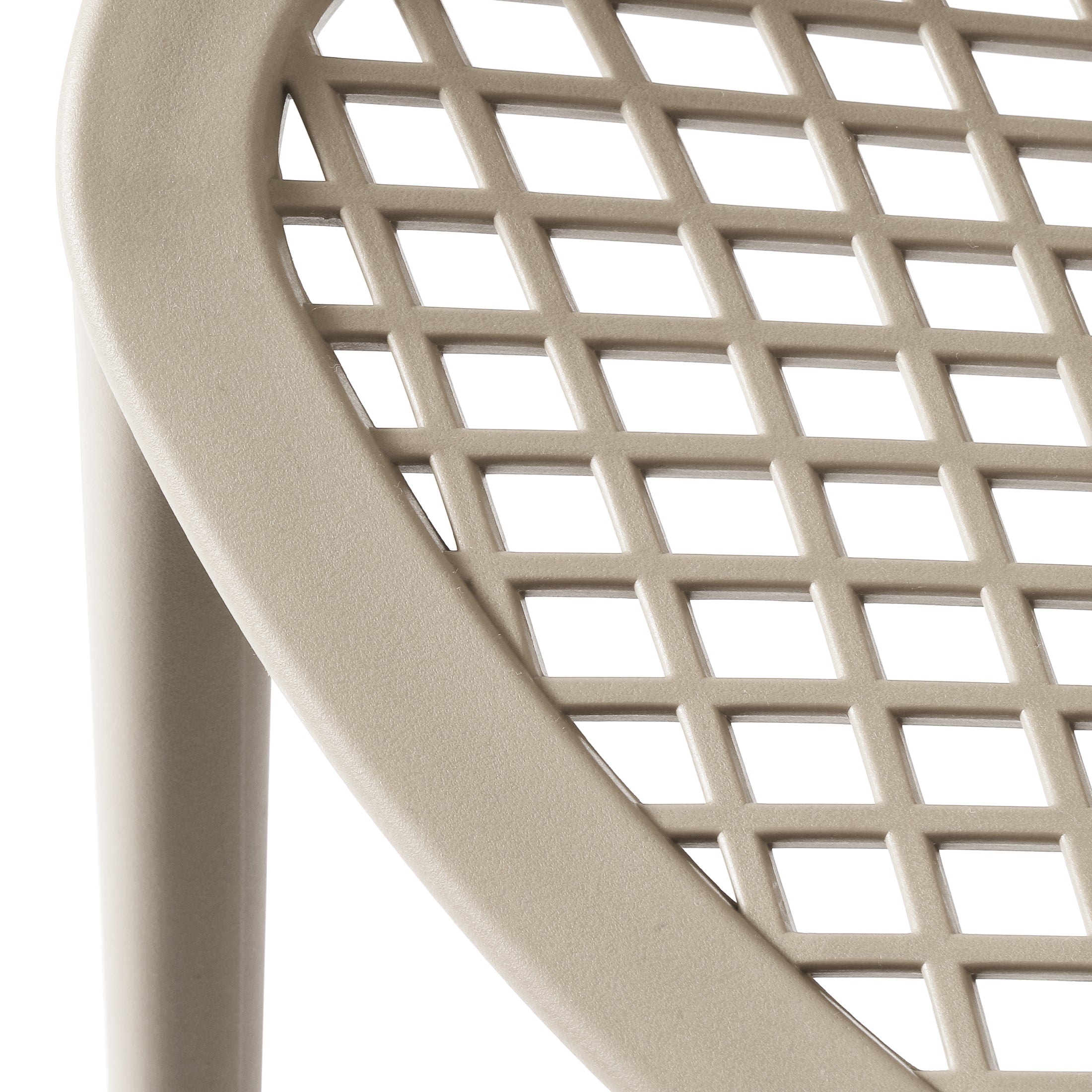 Sunshine Outdoor Stackable Modern Plastic Dining Chairs (Set of 2)