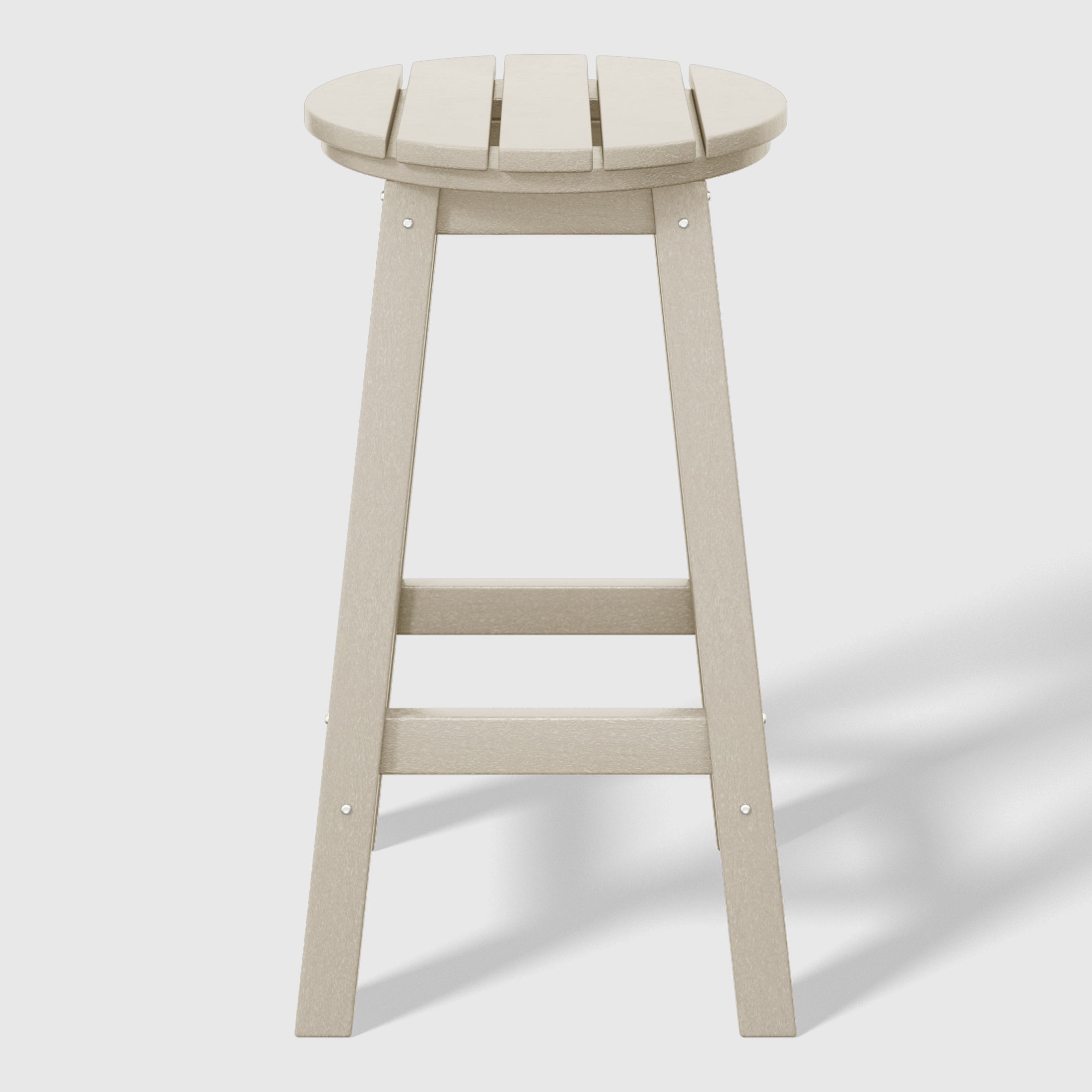 Paradise 24" HDPE Outdoor Patio Round Counter Height Bar Stool Set of 3