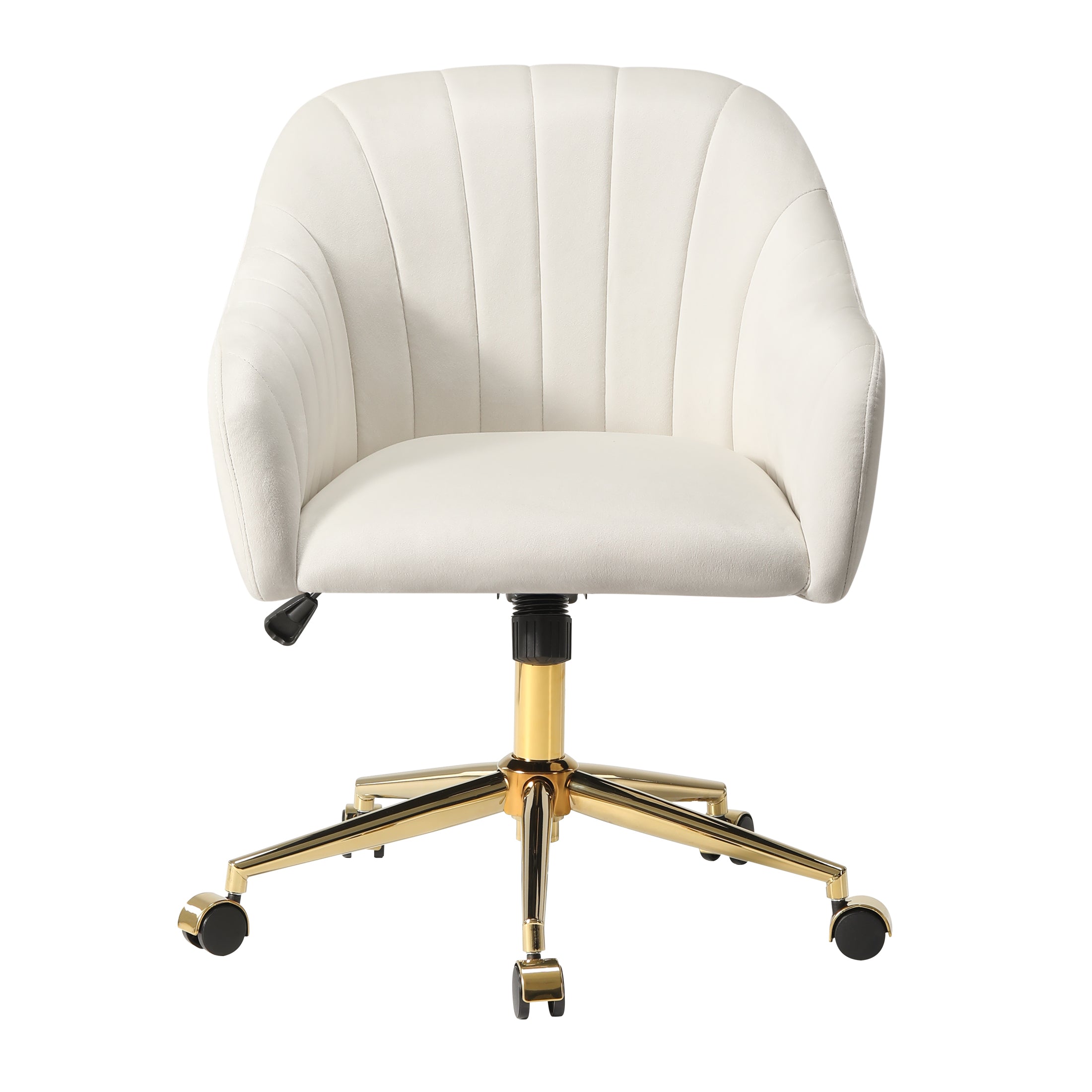 Alaia Upholstered Velvet Swivel Vanity Desk Chair With Wheels