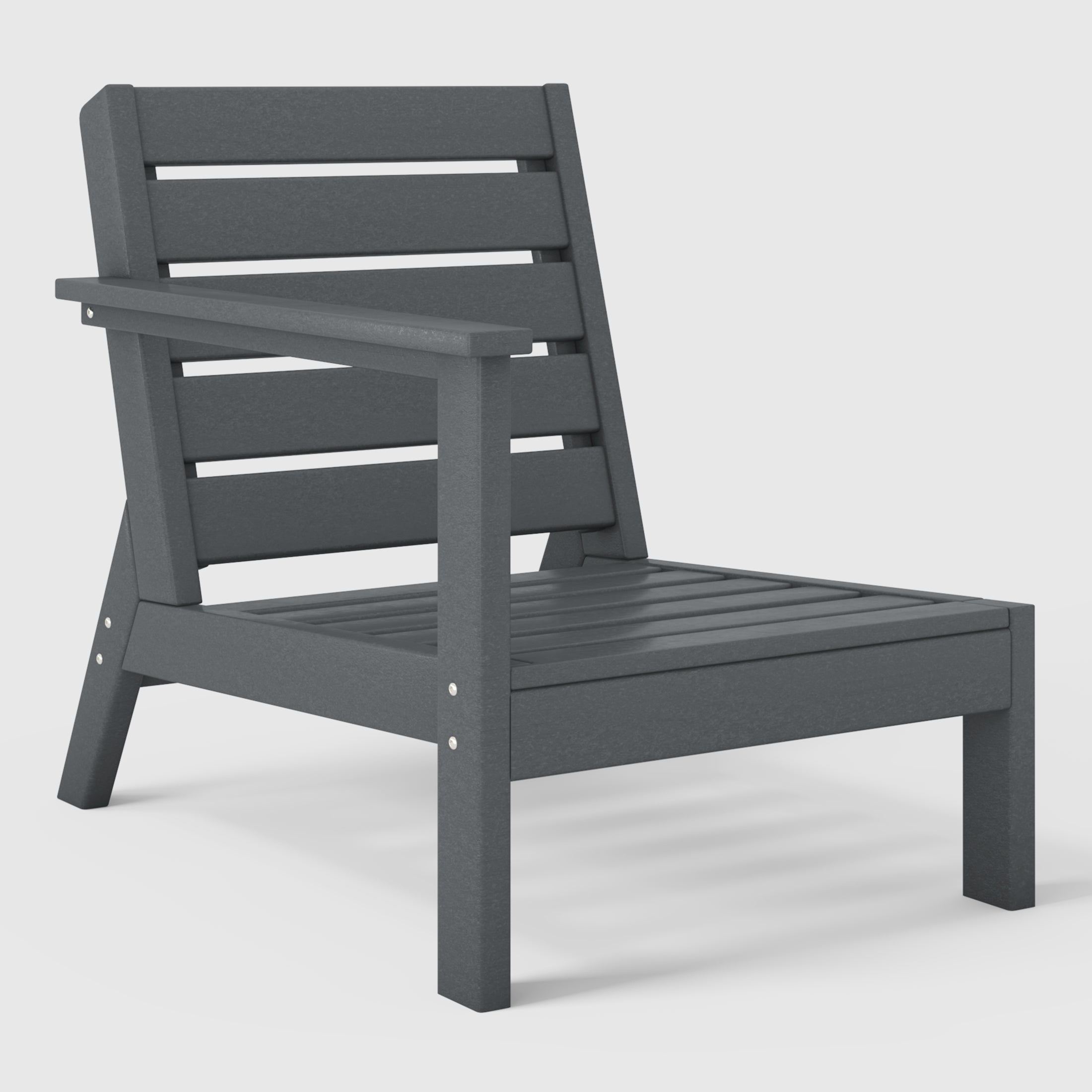 Portsmouth Outdoor Patio HDPE Deep Seating Left Arm Facing Modern Corner Chair