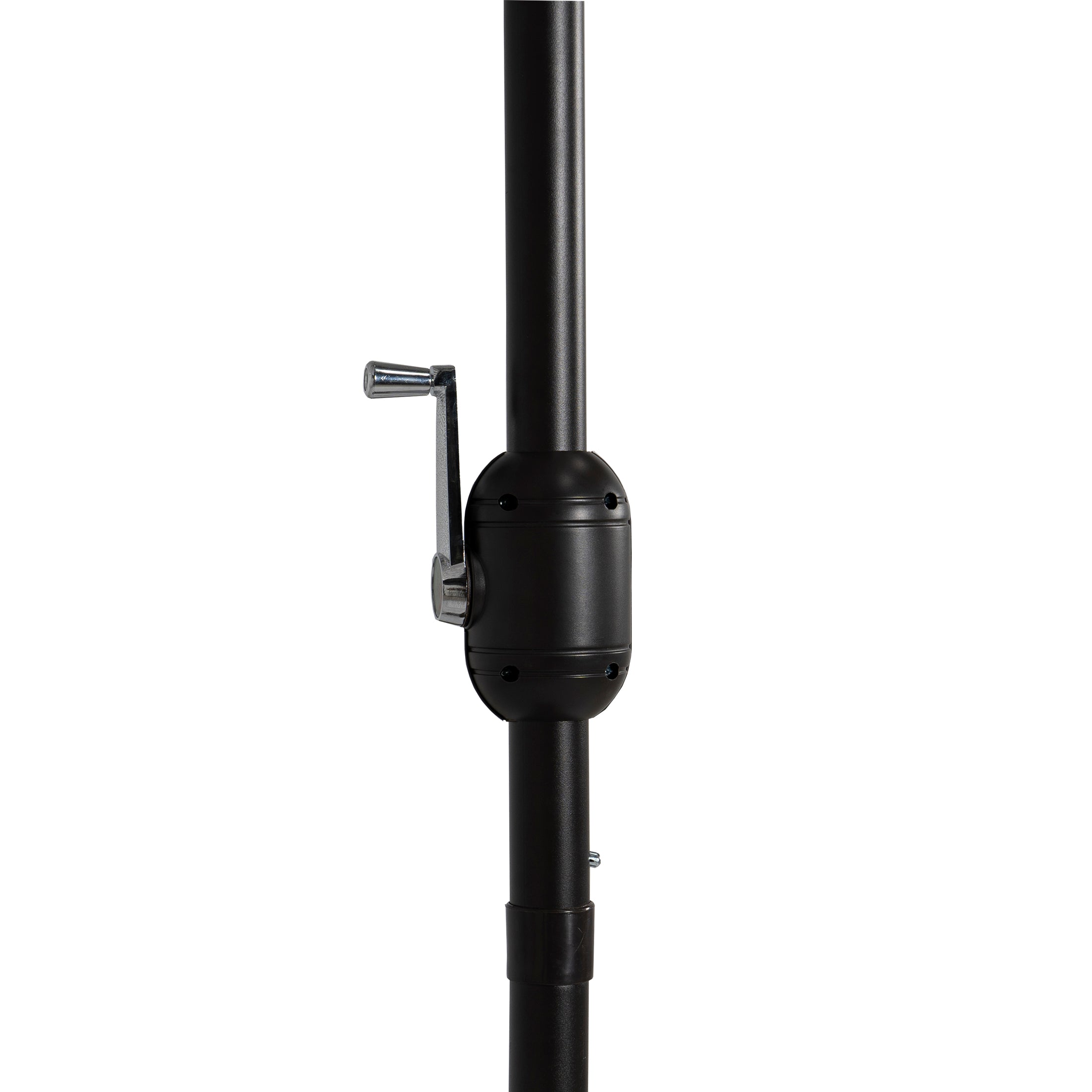 Easton 9 ft. Aluminum Half Market Crank Lift Patio Umbrella