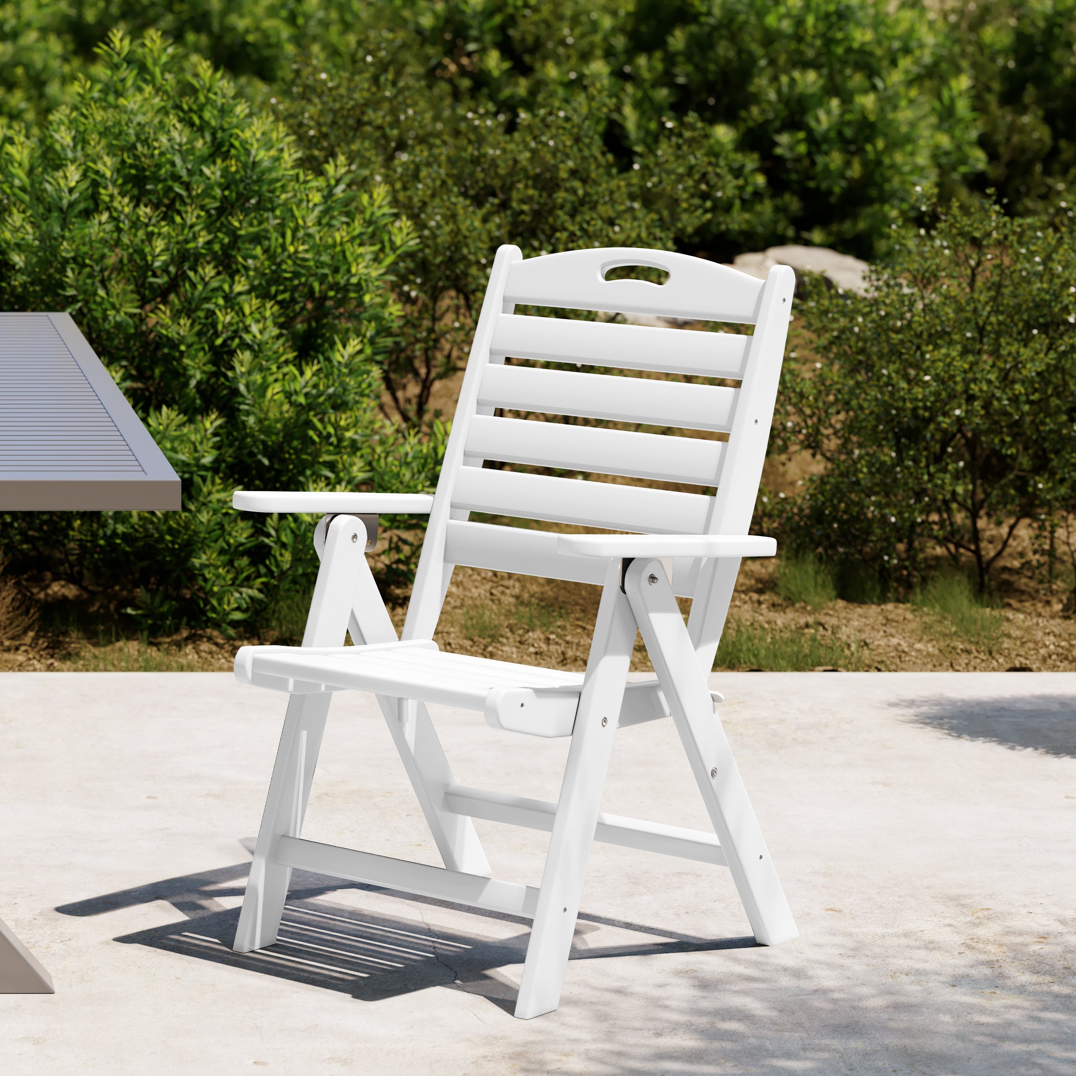Paradise HDPE Adjustable Highback Folding Patio Dining Chair