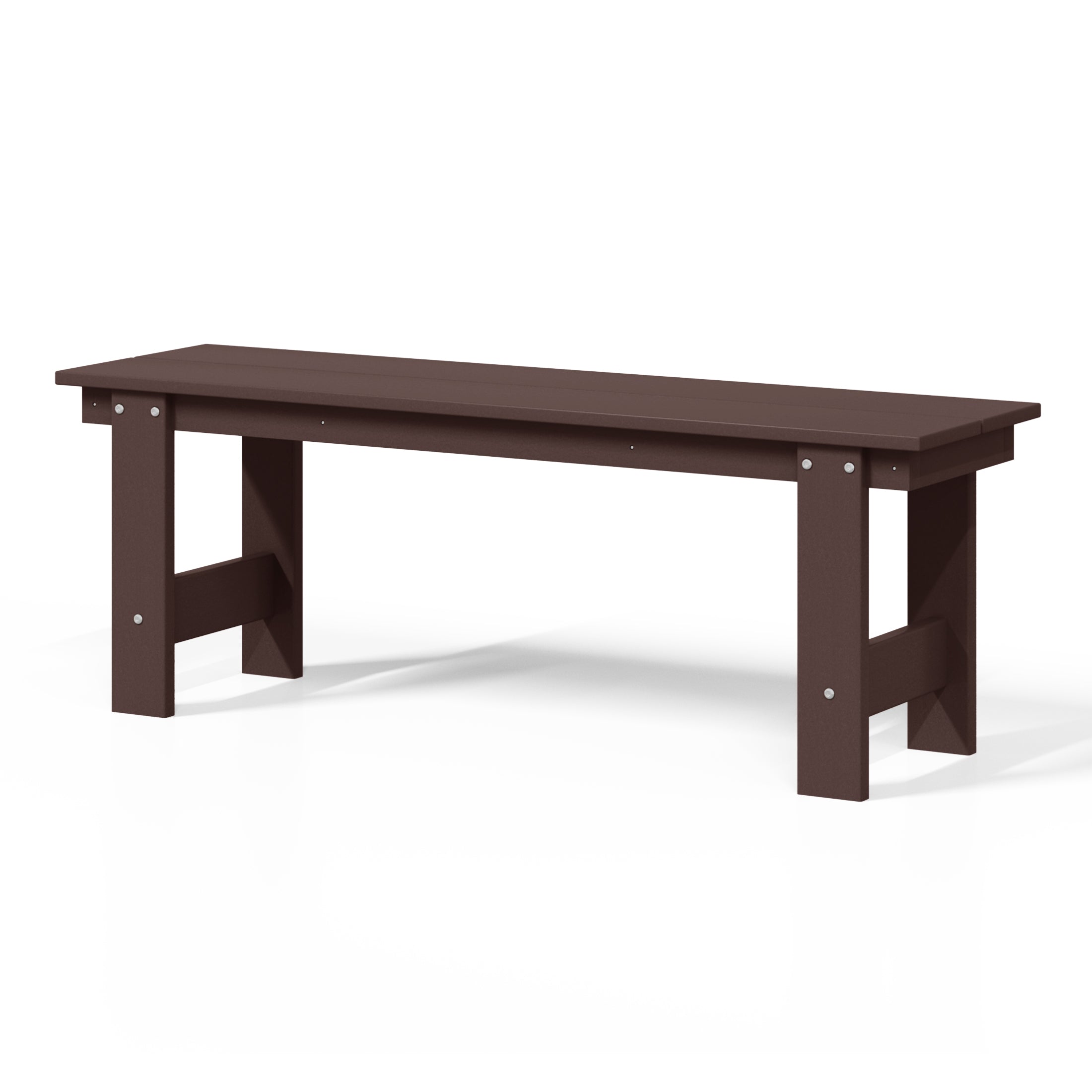 Palms Outdoor HDPE 48" Modern Backless Patio Bench