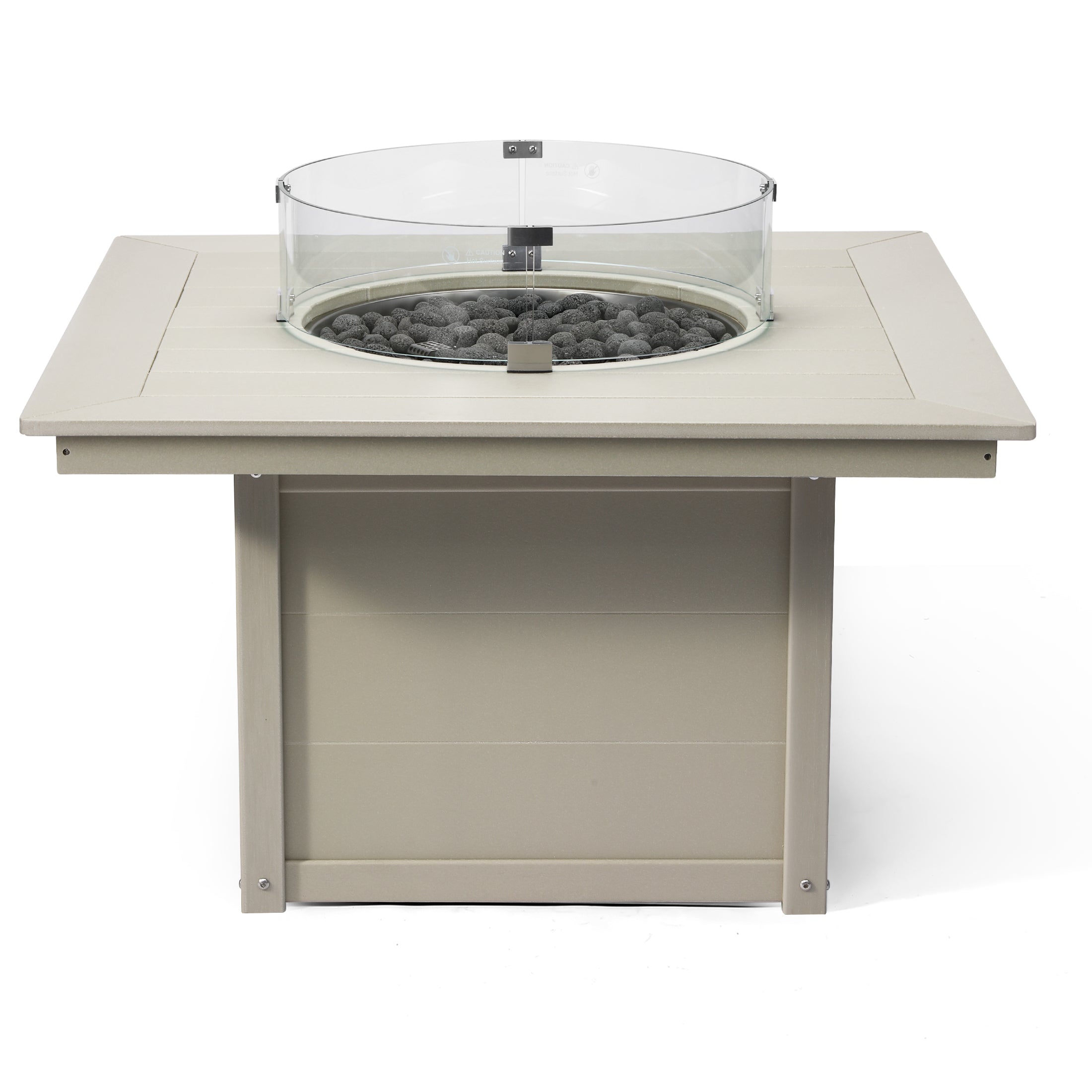 Sol 42" Modern Outdoor Patio Propane Square Fire Pit Table