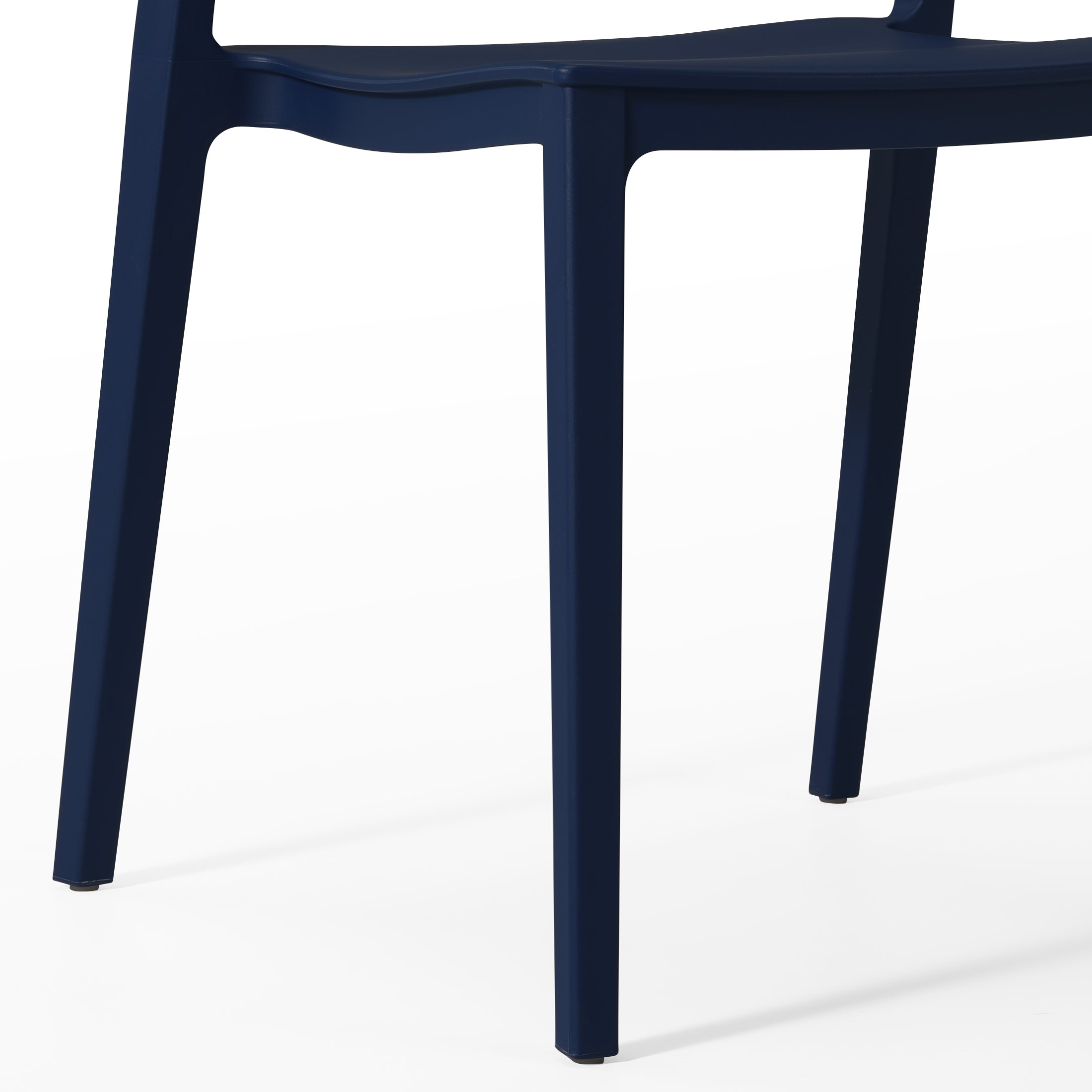 Sunshine Outdoor Modern Stackable Plastic Patio Bistro Dining Side Chairs (Set of 2)