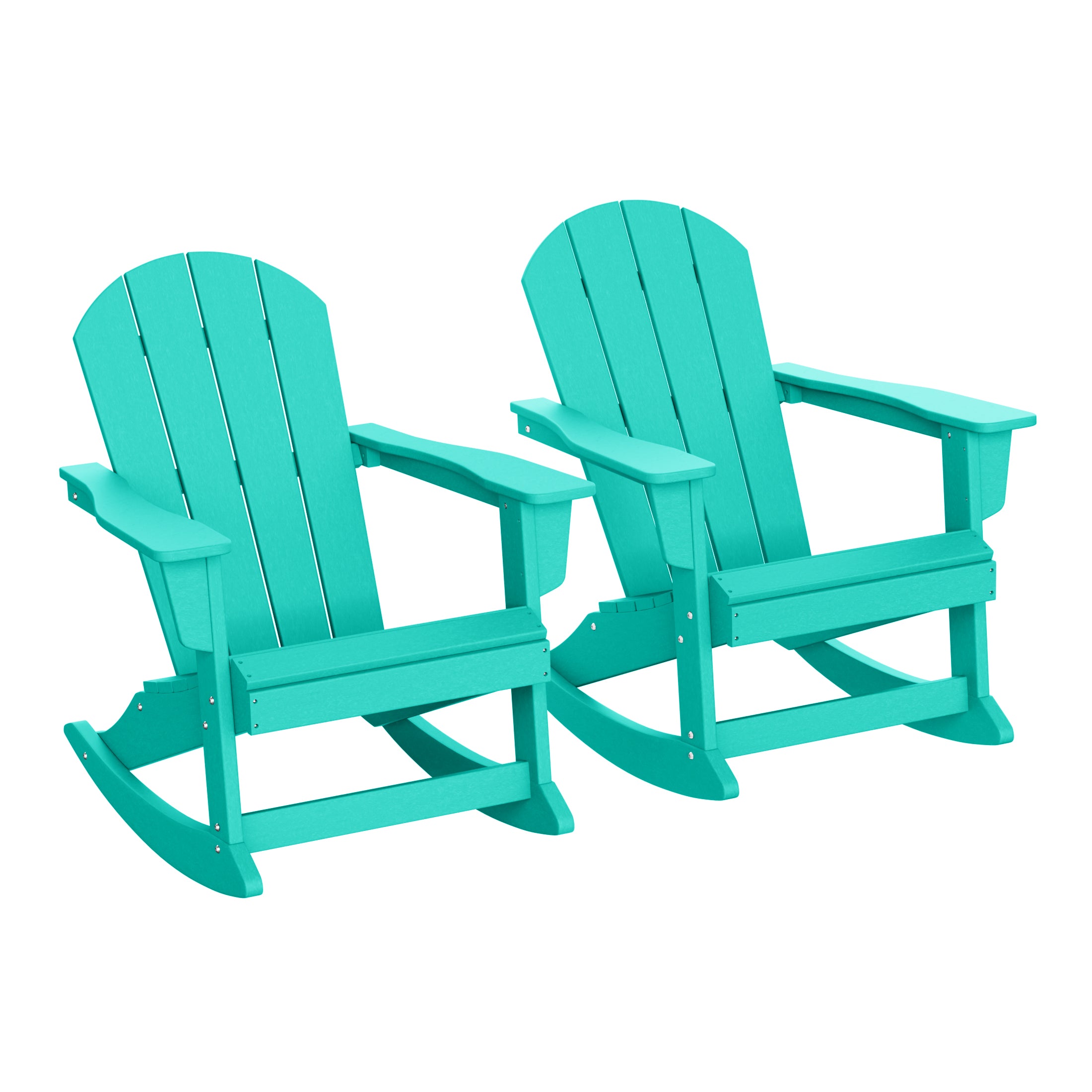 Paradise 2 piece set Outdoor / Patio Poly Adirondack rocking chairs ( 2 seater )
